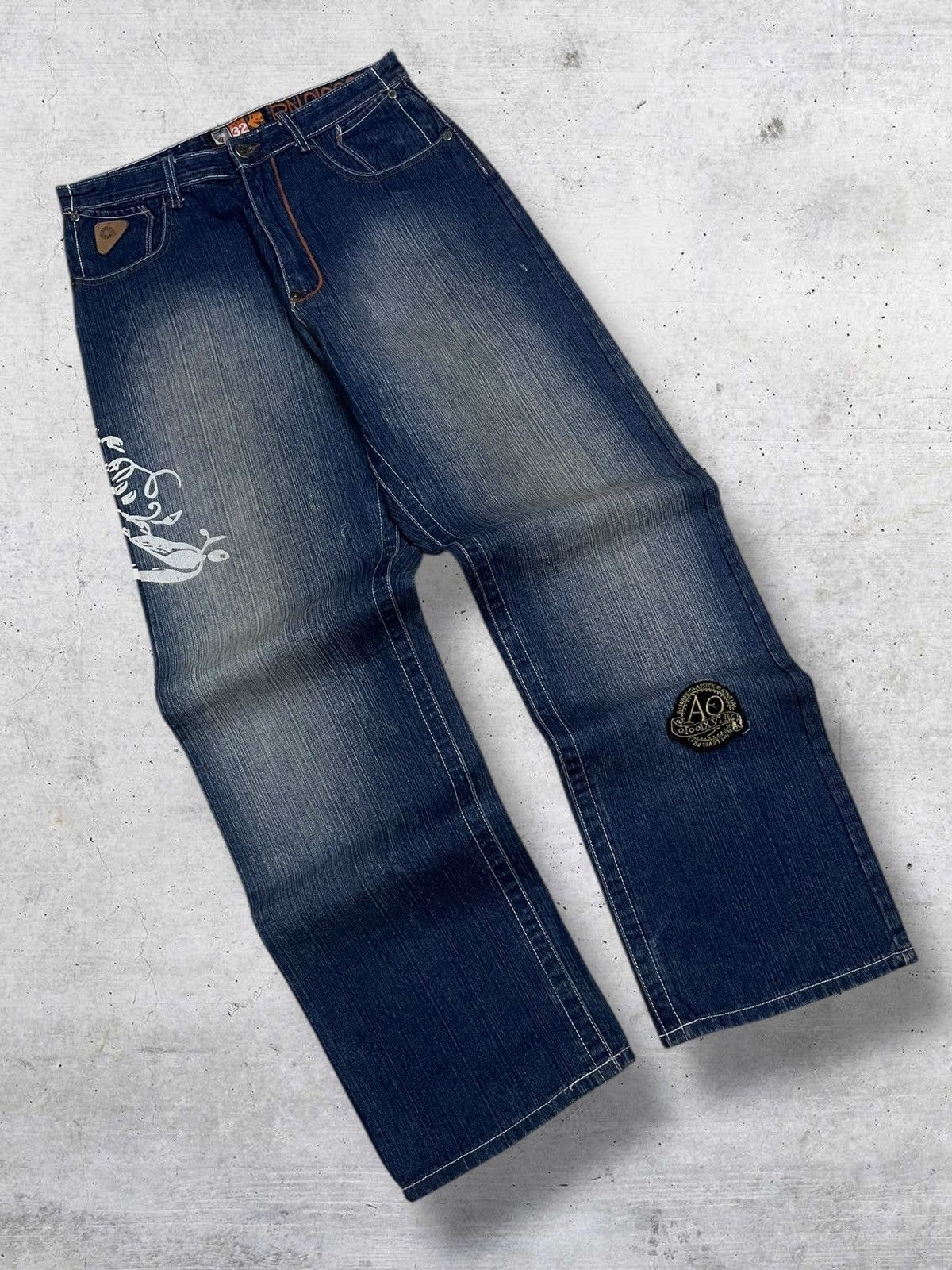 Japanese Brand AKADEMIKS ART BAGGY STREETWEAR AESTHETIC BAGGY RAPPER DENIM Size US 31 - 8 Thumbnail