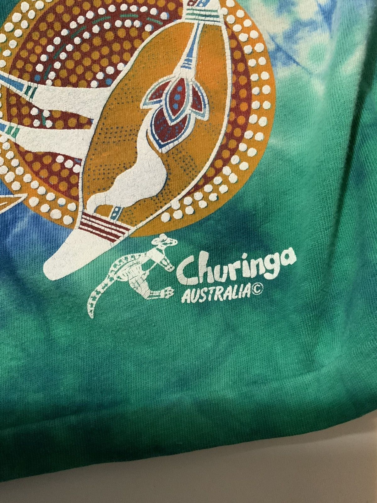 Vintage Vintage Churinga Australia Hunter Dreaming Aboriginal TShirt Size US XL / EU 56 / 4 - 7 Thumbnail