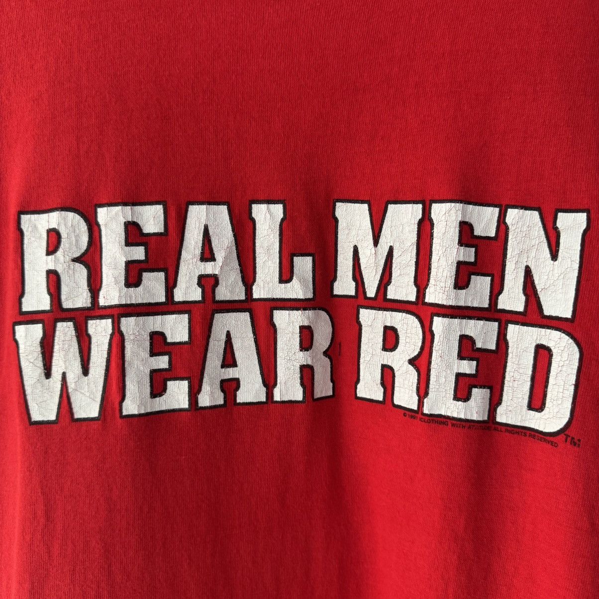 Vintage Vintage Real Men Wear Red Tee Size US XL / EU 56 / 4 - 3 Thumbnail