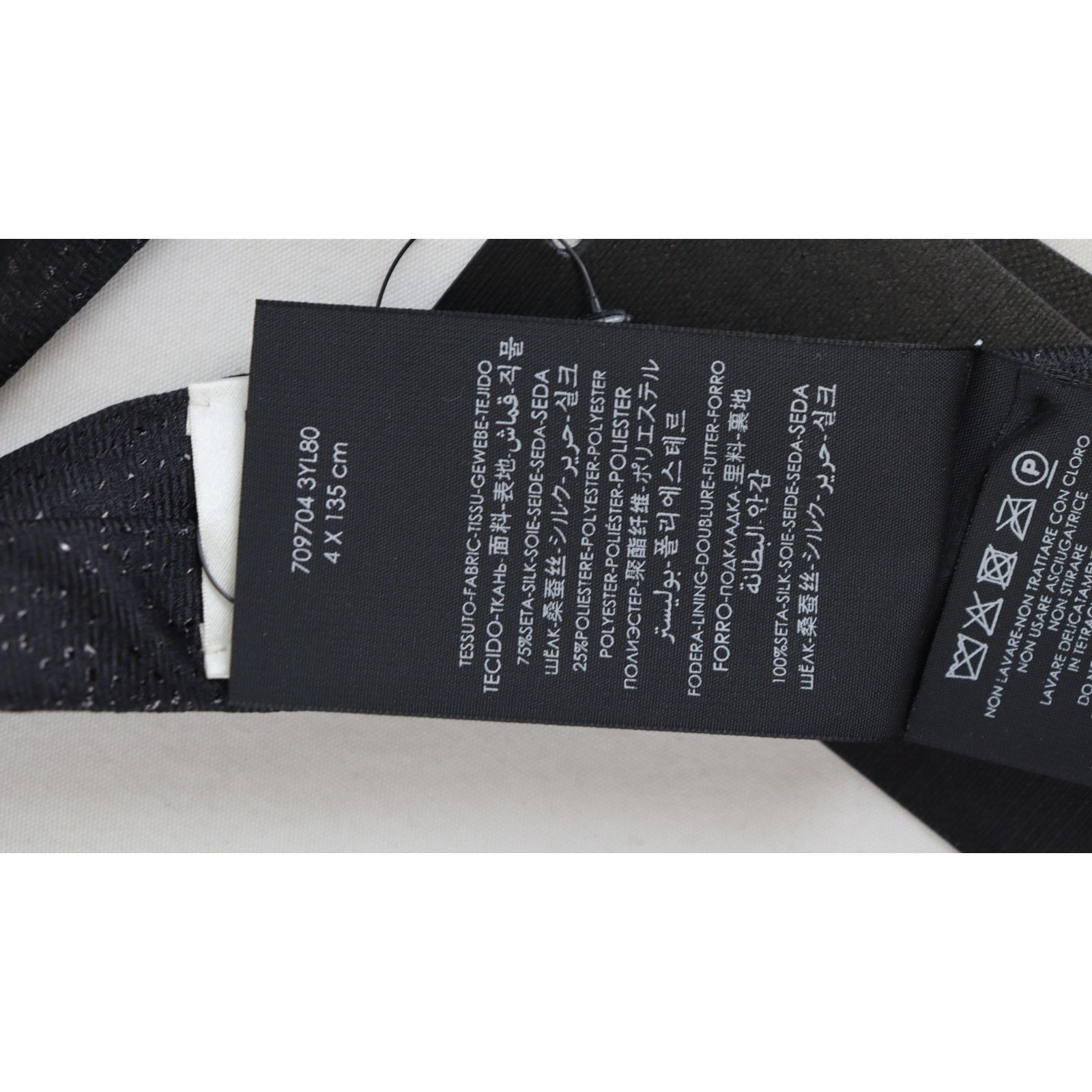 Saint Laurent Paris o1rshd1 Size: L / Tie Cravate Noir Givre in Black Size ONE SIZE - 6 Thumbnail