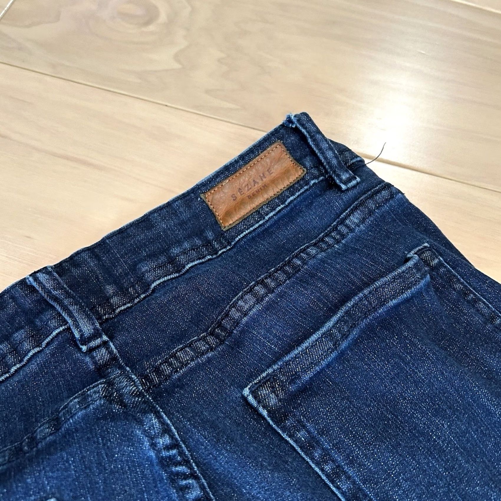 Denime Sezane Denim Blue Jean Skinny Slim Fit 28 Women’s Jeans Regular 28 Inseam Blue Mid Rise Button Zip 5-Pocket Size 28" / US 6 / IT 42 - 5 Thumbnail
