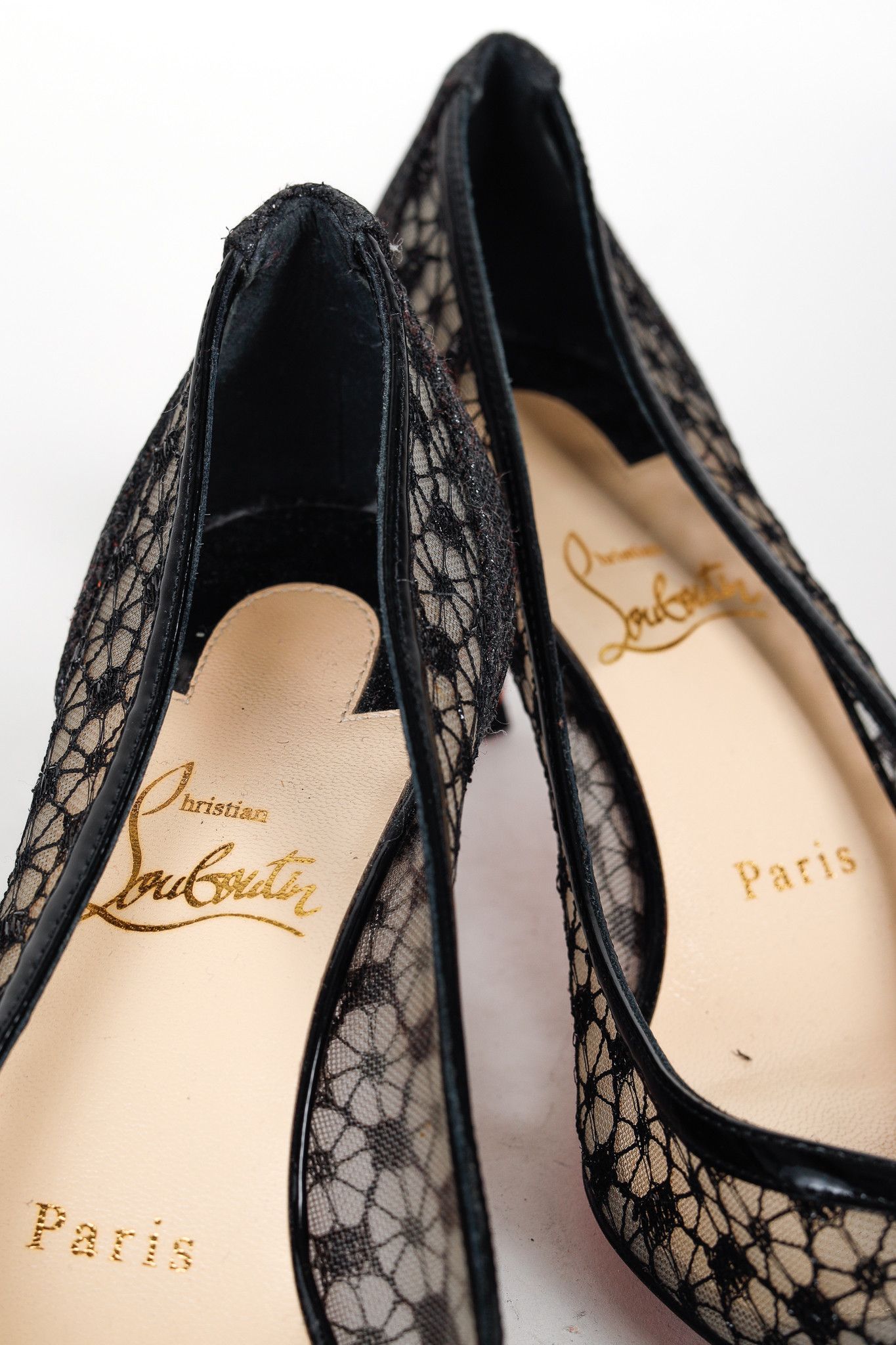 Christian Louboutin Christian Louboutin Neomid Embroidered Mesh & Leather Pumps Size US 6.5 / IT 36.5 - 9 Thumbnail