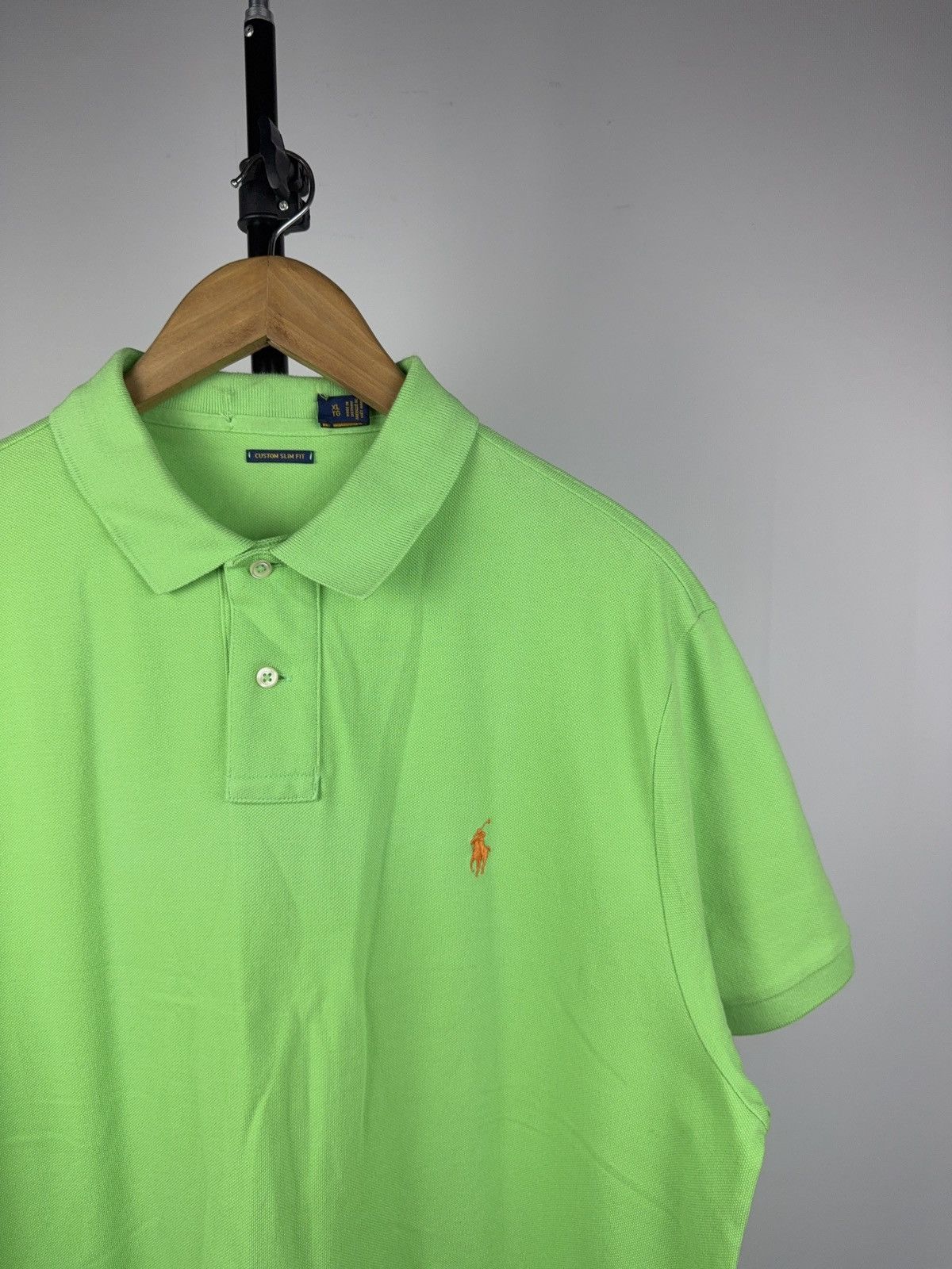 Polo Ralph Lauren Luxury 00s Ralph Lauren Polo lime green custom slim fit XL Size US XL / EU 56 / 4 - 2 Thumbnail