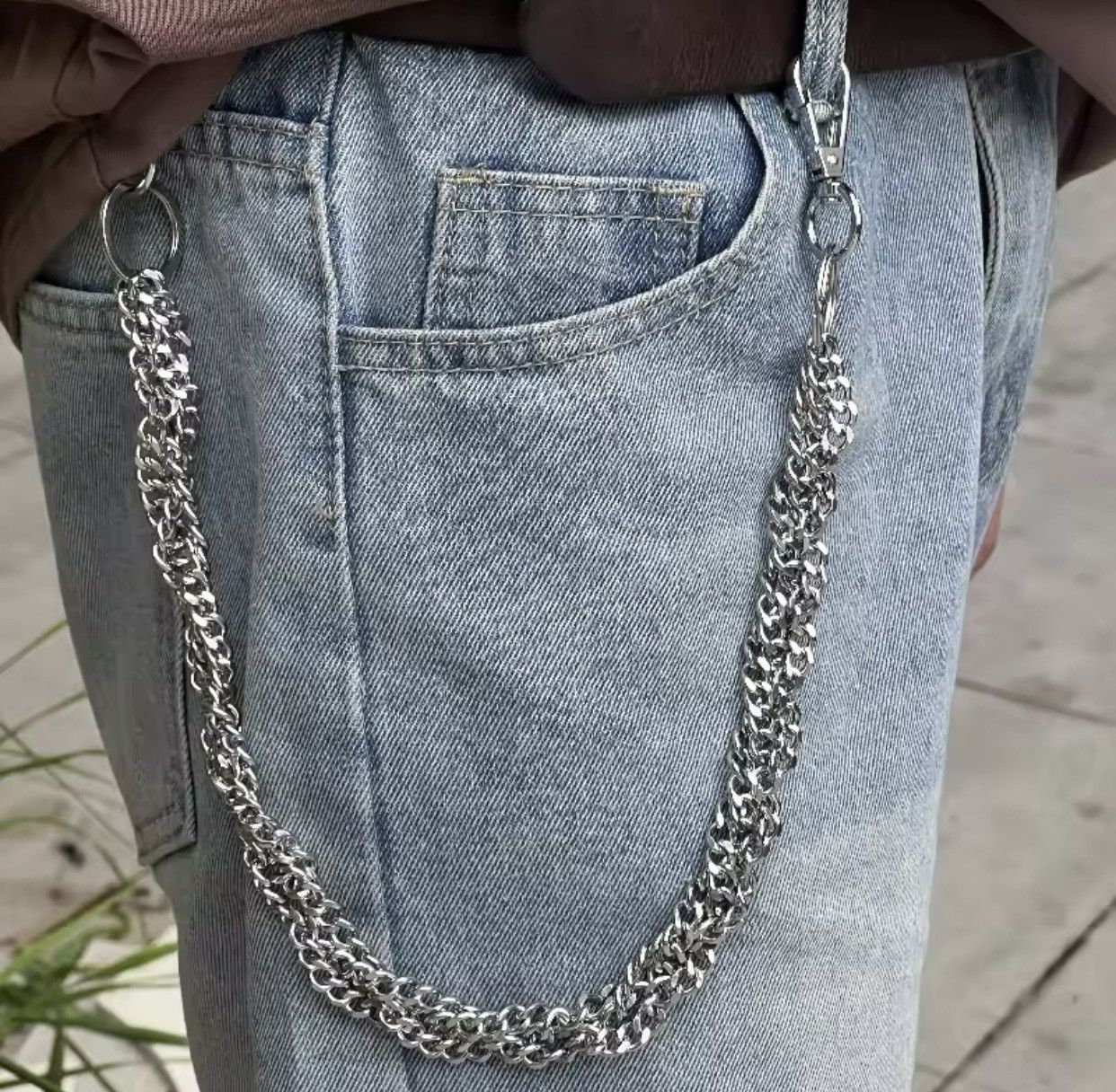 Vintage Punk Rock silvery Unique Metal Minimalist Keychains Size ONE SIZE - 1 Thumbnail