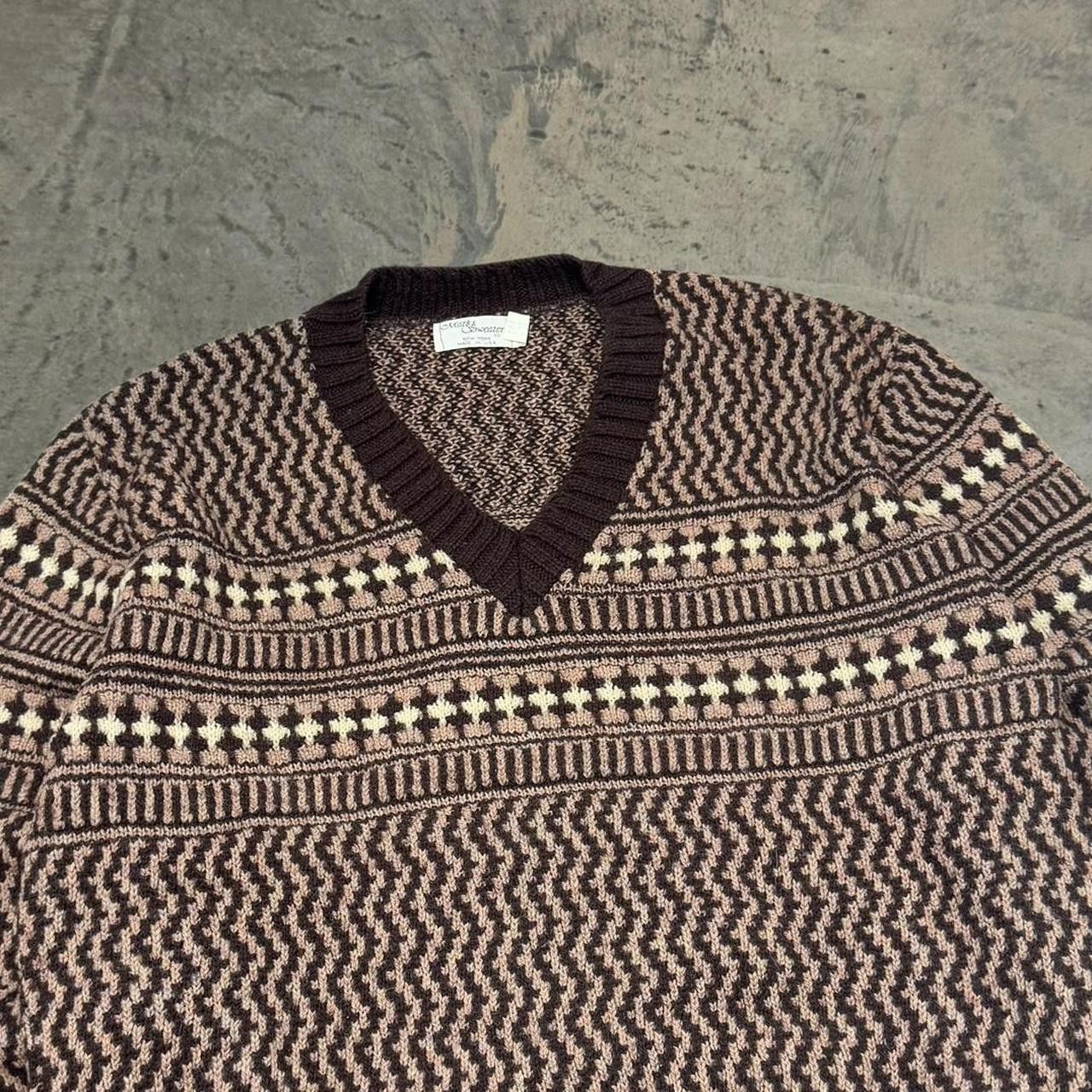 Japanese Brand × Vintage Vintage 80s Mark’s Sweater Co. Striped Acrylic Sweater Size US M / EU 48-50 / 2 - 2 Thumbnail