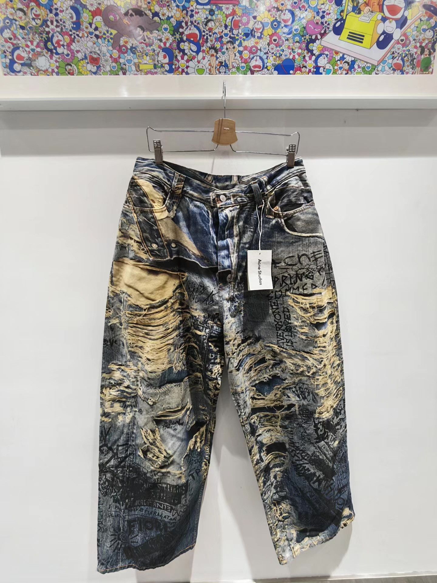 Acne Studios Acne Studios 25SS Distressed Print Jeans Q15 Size US 38 / EU 54 - 1 Thumbnail
