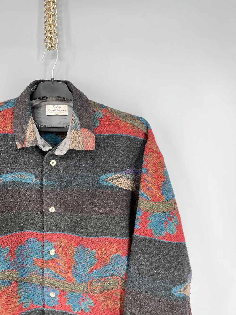 Vintage Vintage Sisley High Grade Western Wear Wool Blanket Jacket Size US M / EU 48-50 / 2 - 5 Thumbnail