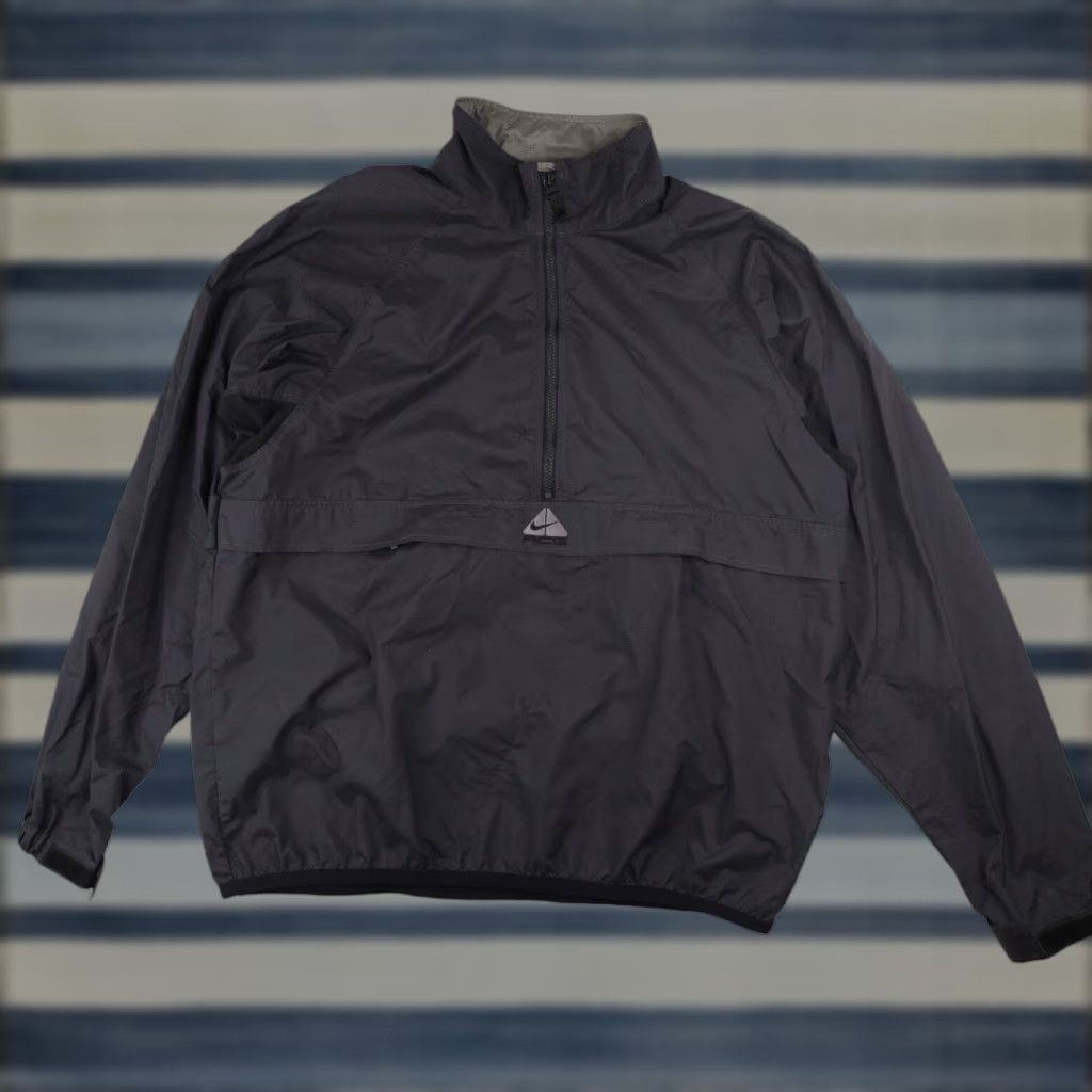 VINTAGE Nike ACG Jacket Windbreaker Layer 3 Packable Men L Black Mens