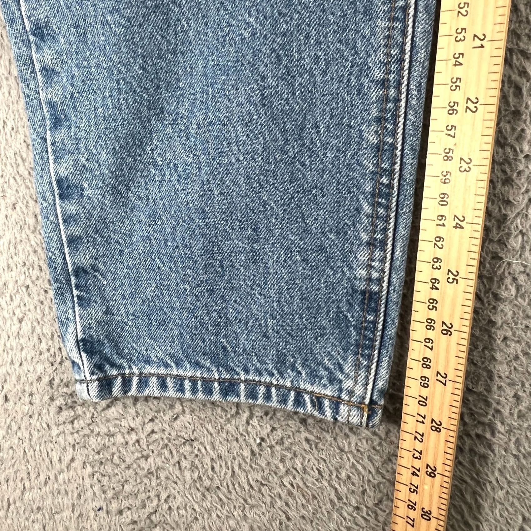 Carhartt Carhartt Jeans Mens 36x28 Blue Relaxed Fit Straight Leg Denim Workwear B17-DST Size US 36 / EU 52 - 6 Thumbnail