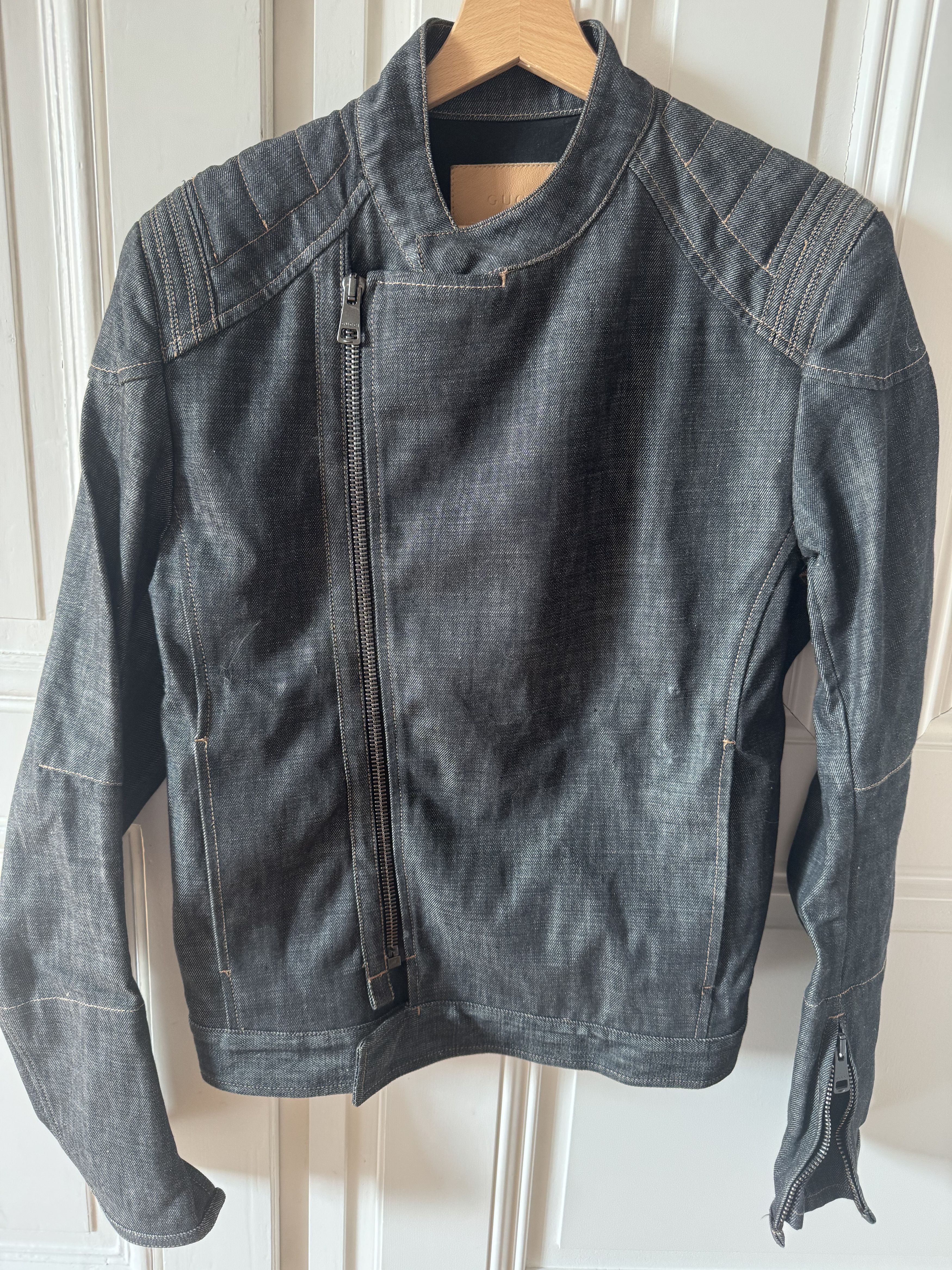 【Gucci】Tom Ford期 Jacket Size48 Gucci by Tom Ford Black Metallic Denim Jacket EU38-US XSmall | eBay