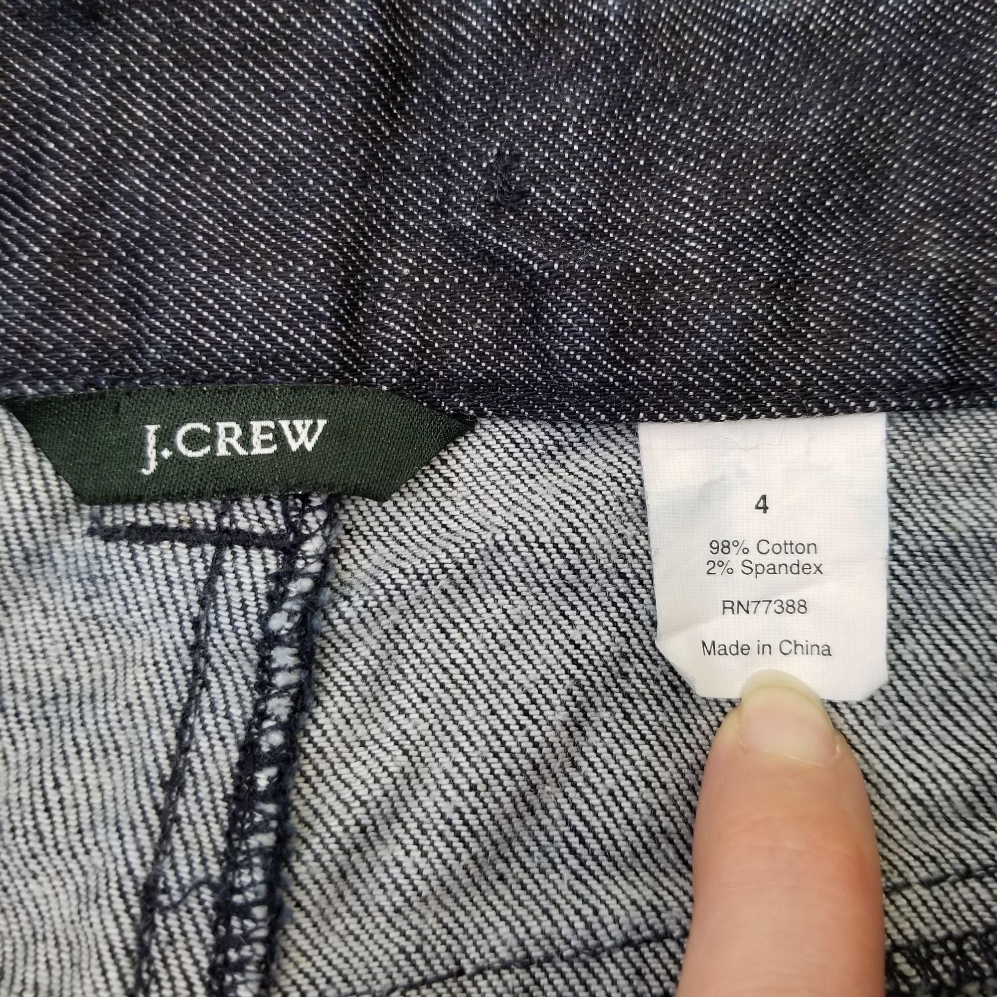 J.Crew J Crew 4 Blue Jean Denim Pencil Skirt 94850 Back Slit Y2K Co Size 27" / US 4 / IT 40 - 5 Thumbnail