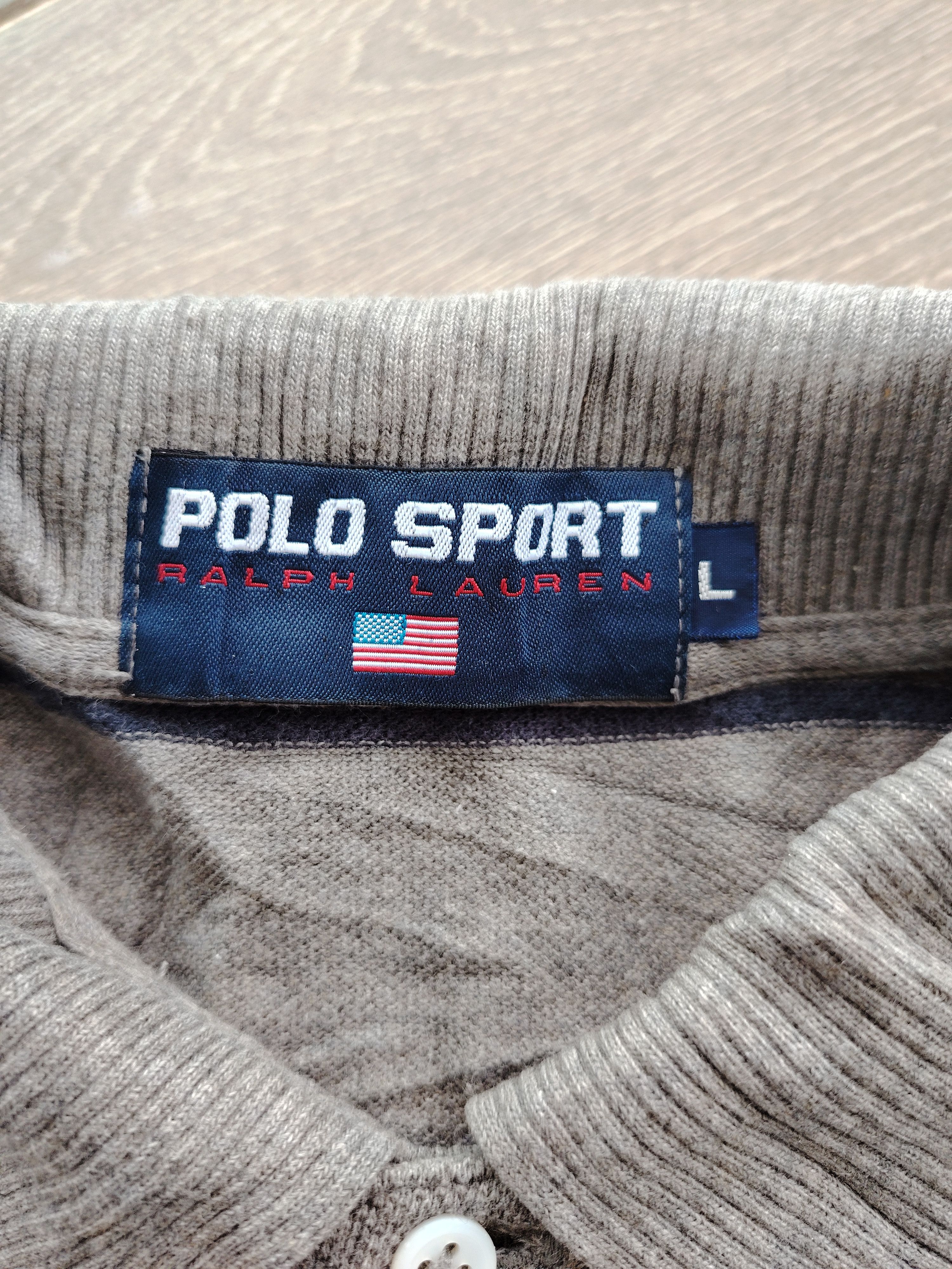 Polo Ralph Lauren × Vintage Vintage 90's Polo Sport Striped Long Sleeve Polos T Shirt Size US L / EU 52-54 / 3 - 4 Thumbnail