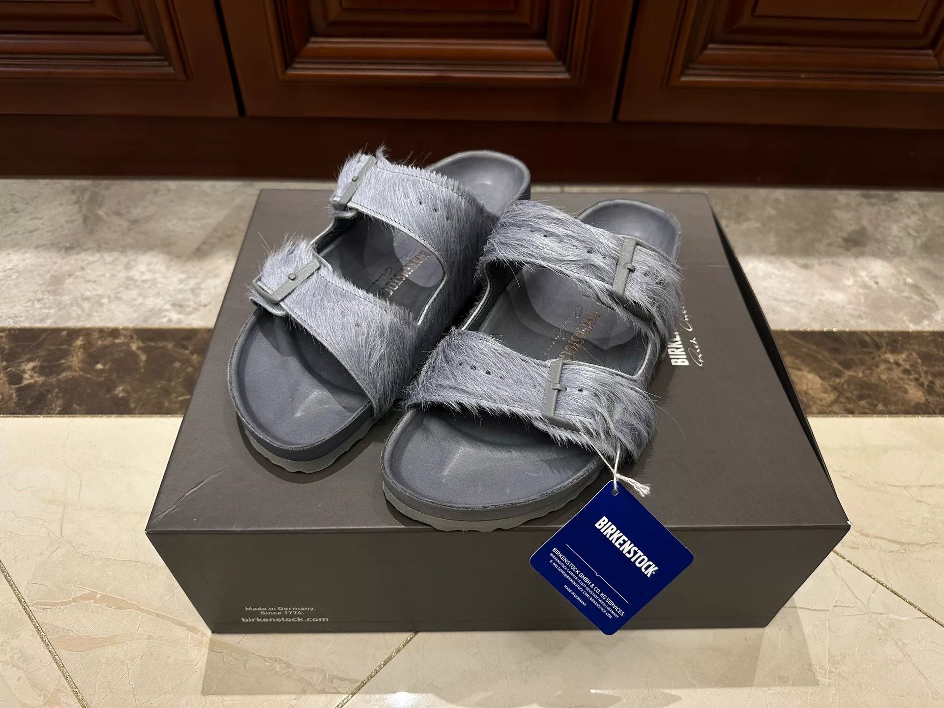 Rick Owens Rick Owens x Birkenstock Arizona Gray Horsehair | Grailed