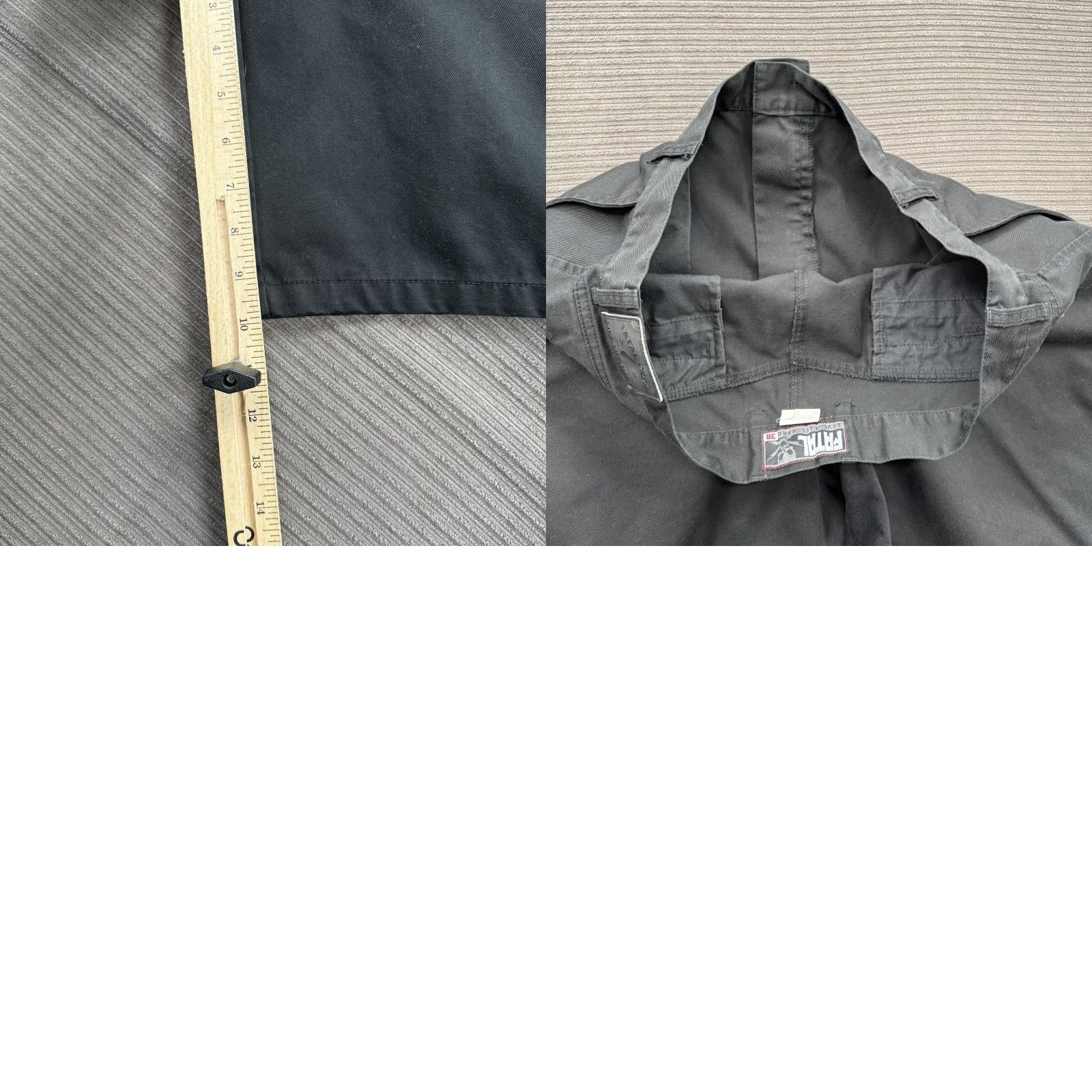 Vintage Fatal Crew Shorts Mens 38 Black Chino Casual Walk Shorts Logo Patch Hem Leather Patch 65% Polyester 35% Cotton Flat Front Belt Loops Pockets Size US 38 / EU 54 - 8 Thumbnail