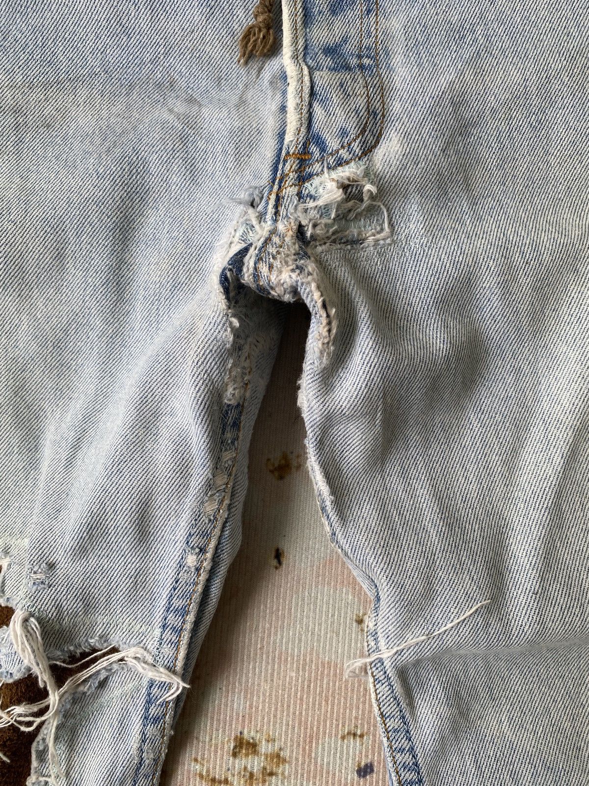 Japanese Brand 1990s - Ericho Hippie Deconstruced Distressed Design Denim Size US 32 / EU 48 - 10 Thumbnail