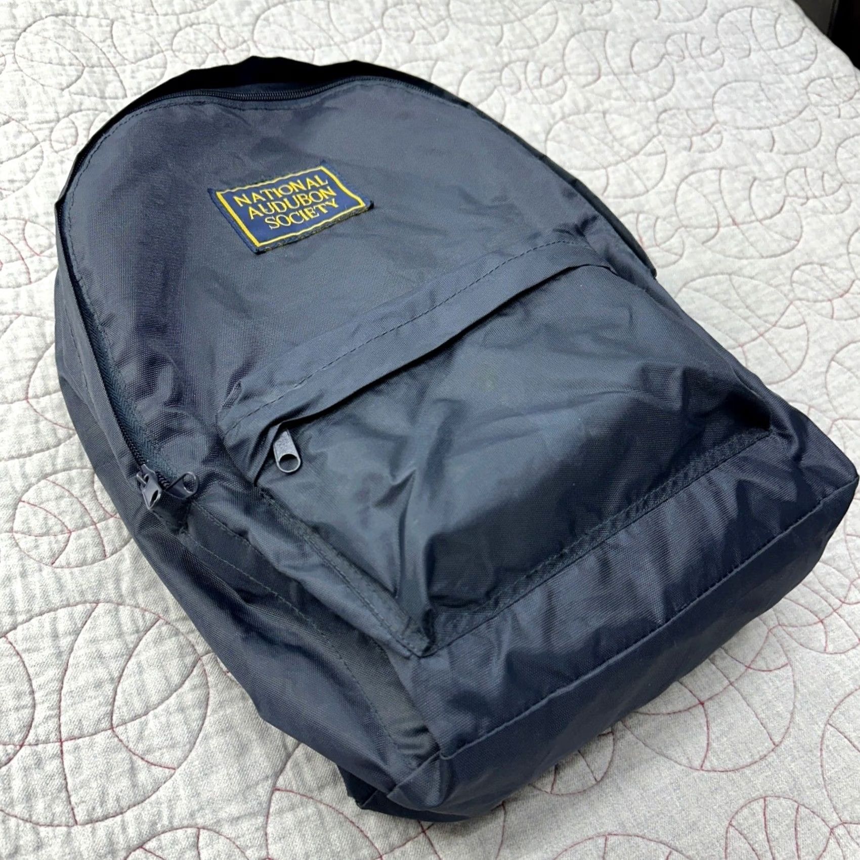 Logo 7 National Audubon Society Backpack Navy Blue Lightweight Nylon Patch Logo Size ONE SIZE - 4 Thumbnail