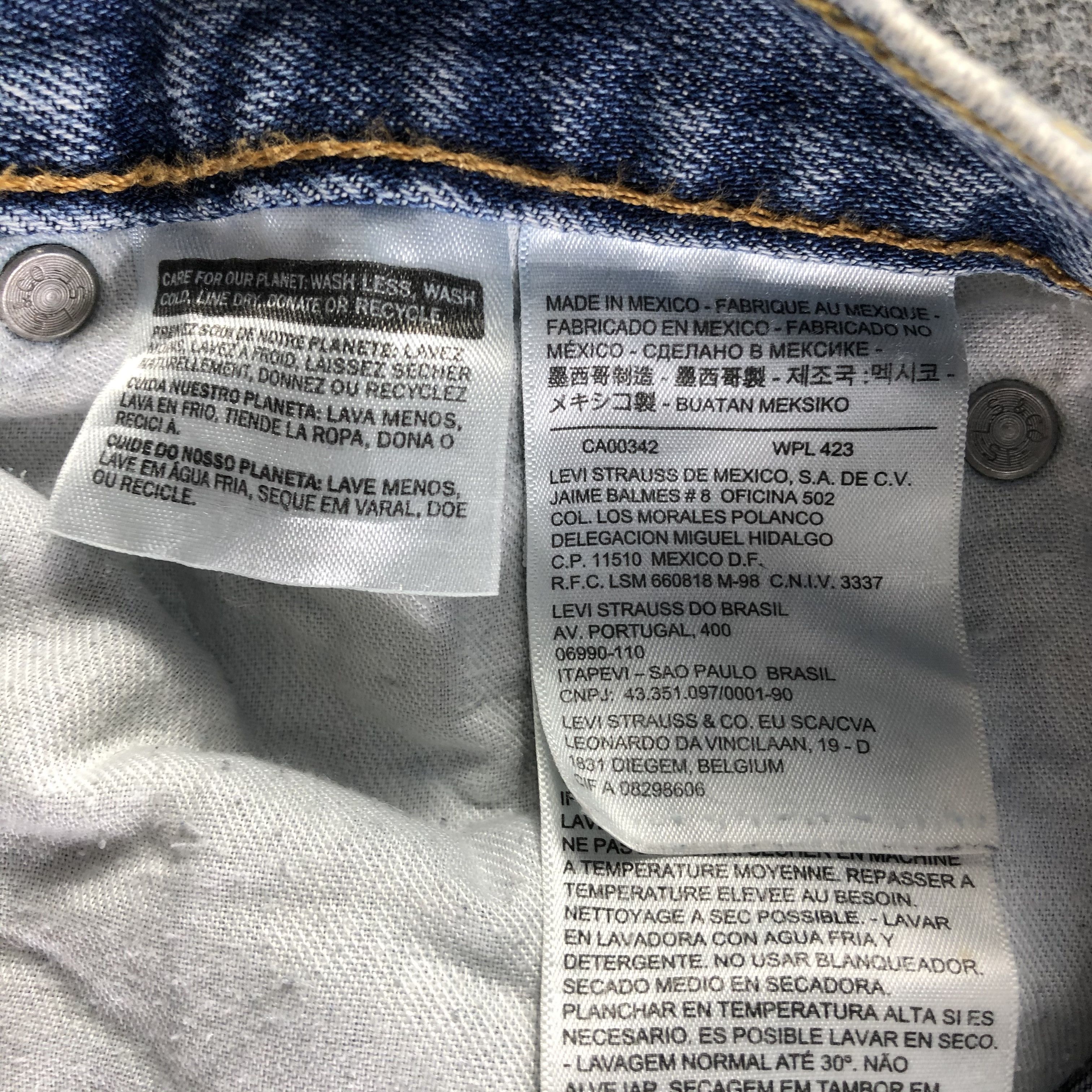 Levi's Vintage Blue Wash Levis 569 Jeans-J3308 Size US 36 / EU 52 - 10 Thumbnail