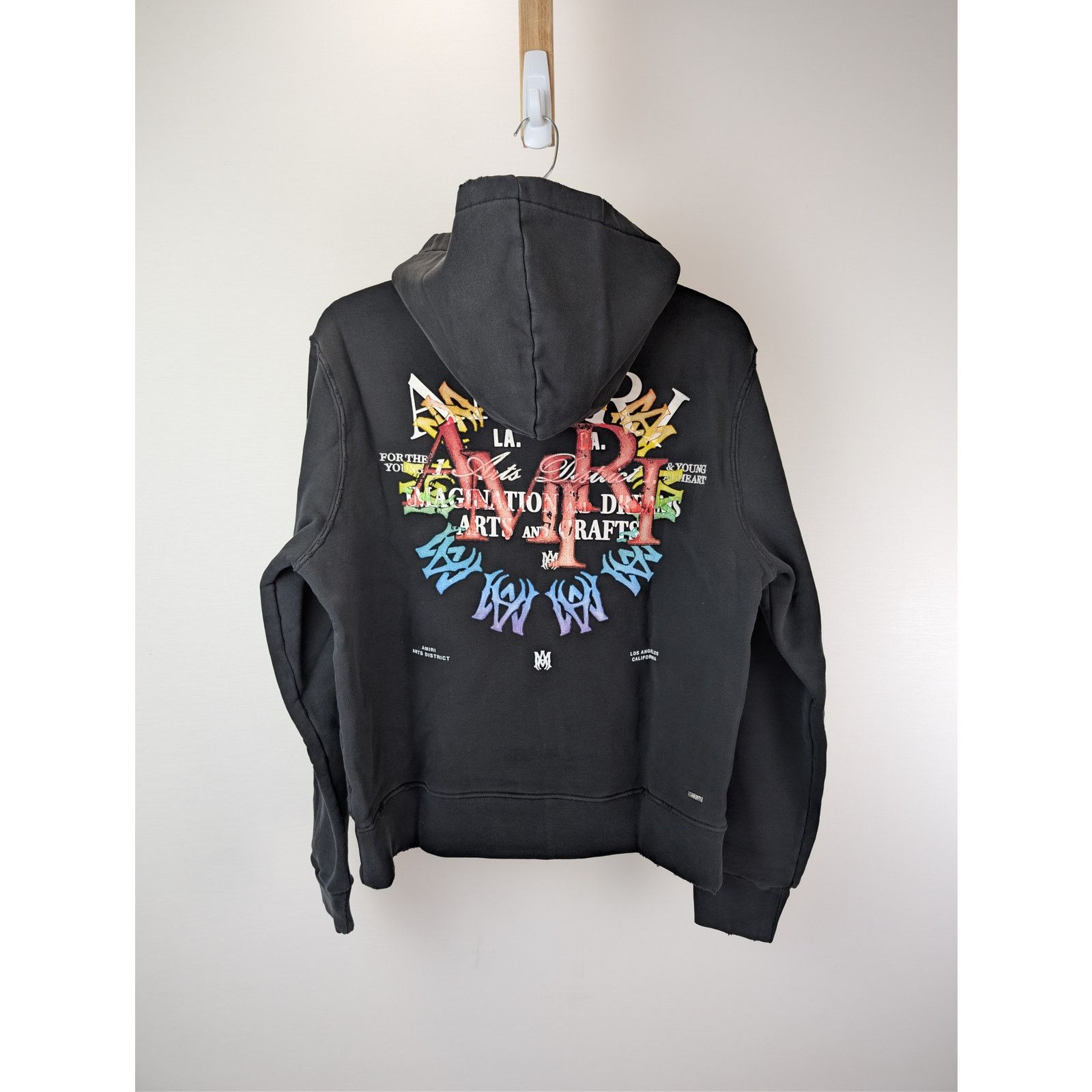 Amiri o1rshd1 Stacked Amiri Circle Logo Arts Hoodie in Black Size US M / EU 48-50 / 2 - 1 Thumbnail