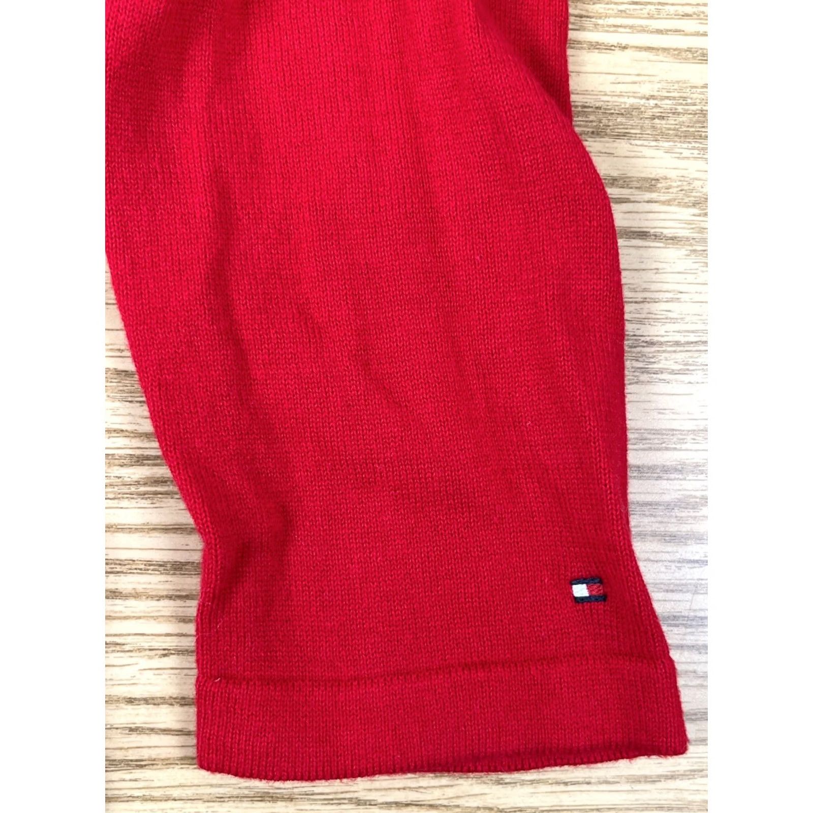 Tommy Hilfiger Tommy Hilfiger Sweater Womens XL Red V Neck Long Sleeve Studded Cotton Knit Size XL / US 12-14 / IT 48-50 - 7 Thumbnail