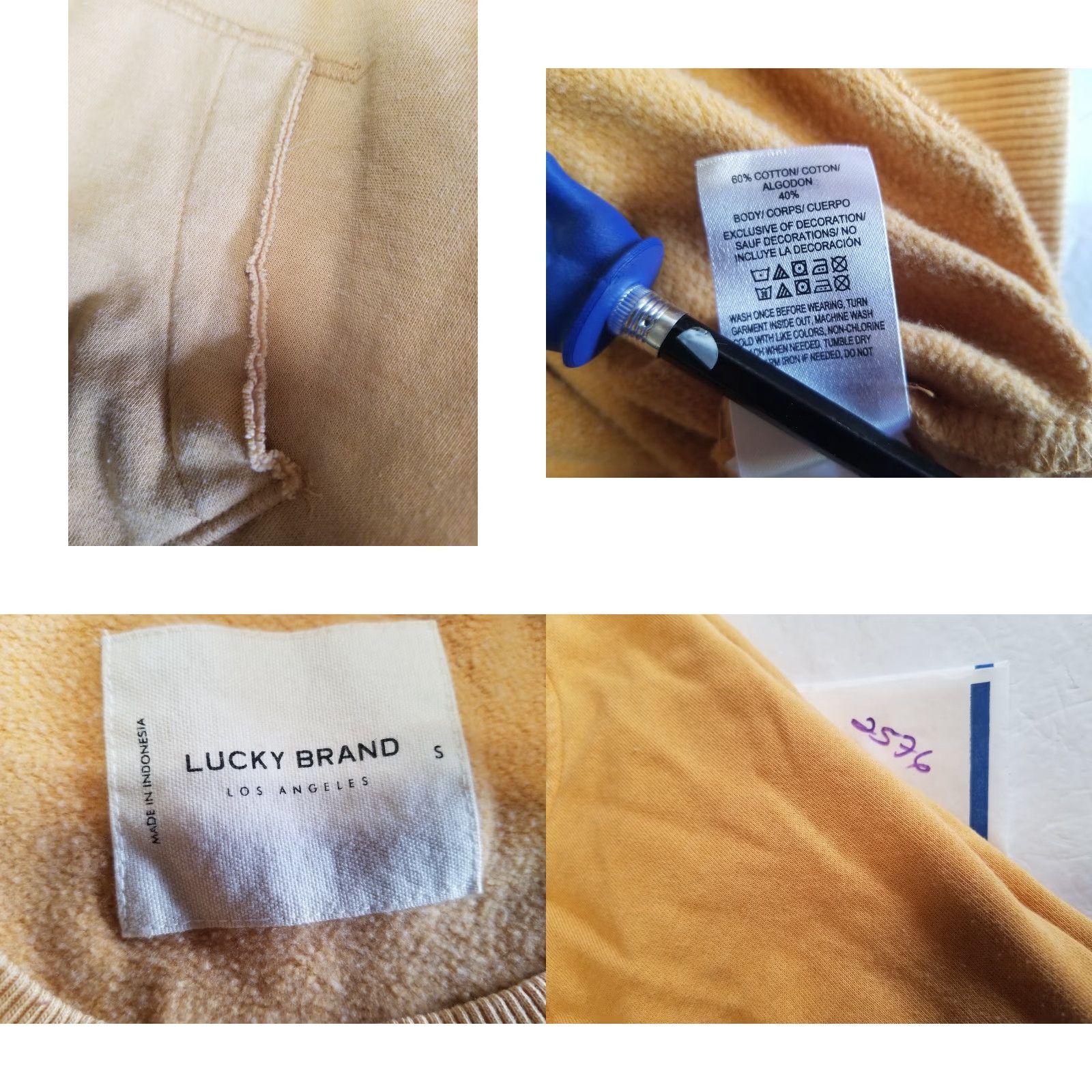 Lucky Brand Lucky Brand Sweatshirt Mustard Yellow Crewneck Women's Size S Pullover Activewear Women Yellow S Size S / US 4 / IT 40 - 8 Thumbnail