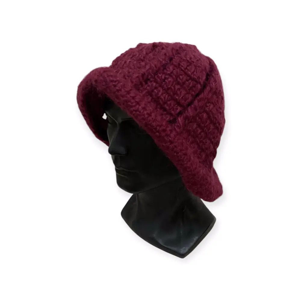 Vintage Japanese Brand Knit Bucket Hat Size ONE SIZE - 1 Thumbnail