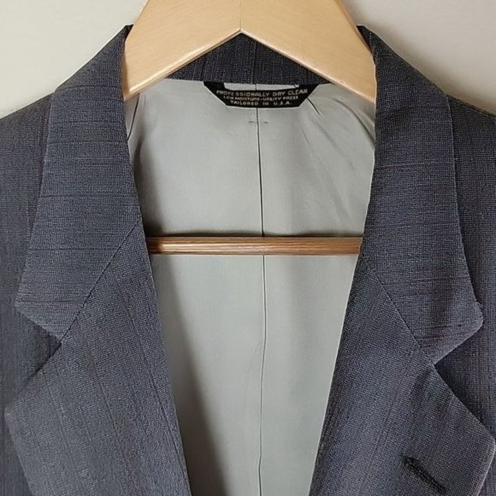 Pierre Cardin Pierre Cardin Men's Vintage Striped Suit Blazer Grey 38R Size 38R - 6 Thumbnail