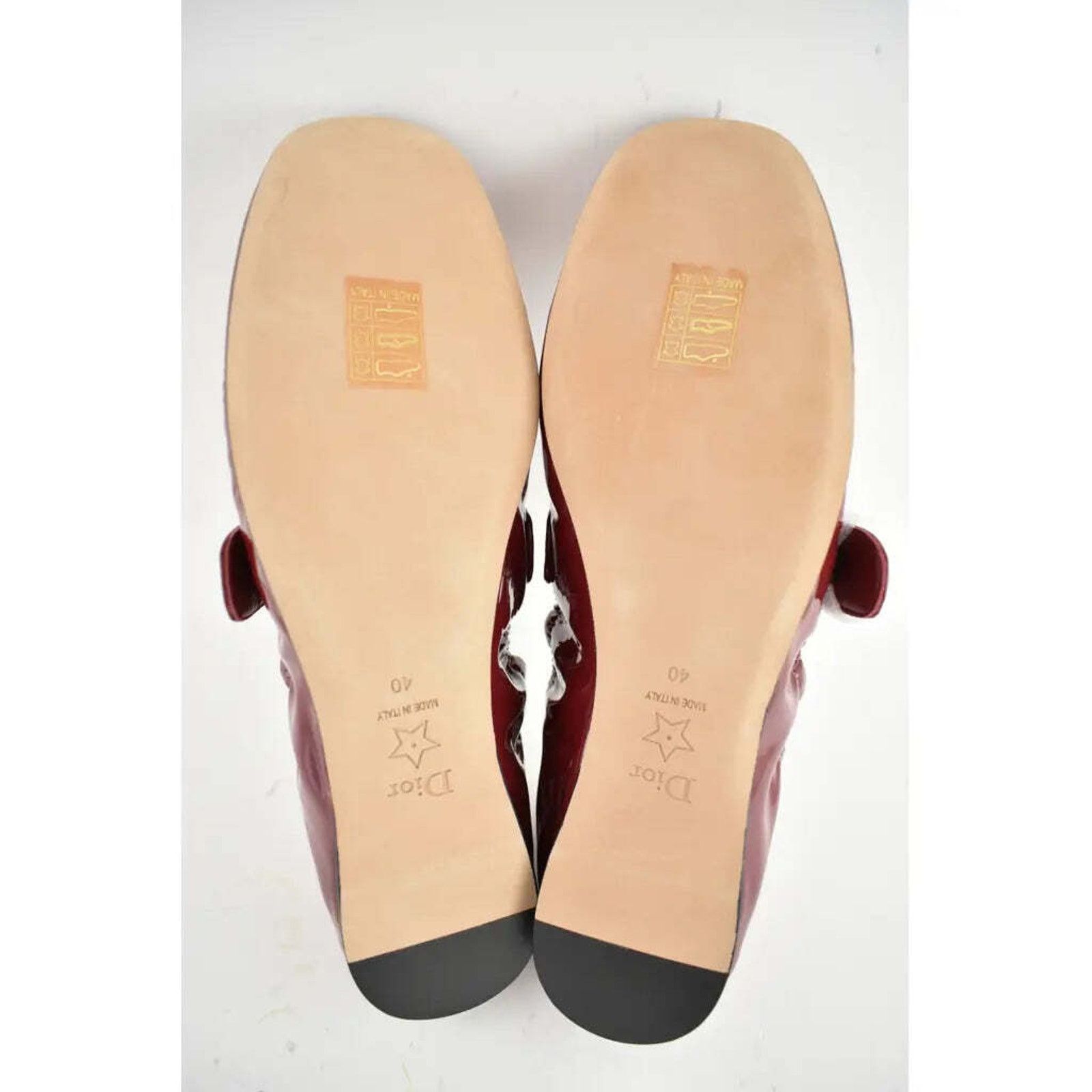 Dior Dior Baby D Scarlet Red Patent Leather Logo Mary Jane Size US 10 / IT 40 - 11 Thumbnail
