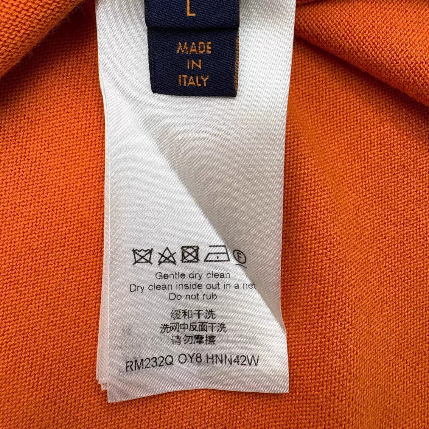 Louis Vuitton Louis Vuitton Orange Pin Short Sleeve Knit Tee L Italy Size US L / EU 52-54 / 3 - 6 Thumbnail