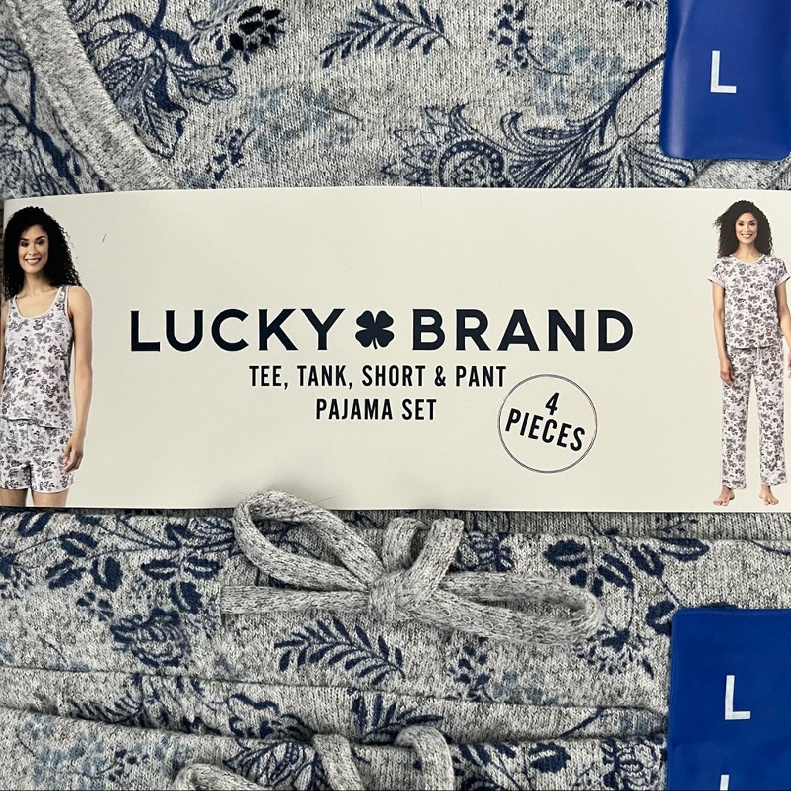 Lucky Brand NWT Lucky Brand Four-piece Floral Pajama Set, Size S Size ONE SIZE - 3 Thumbnail