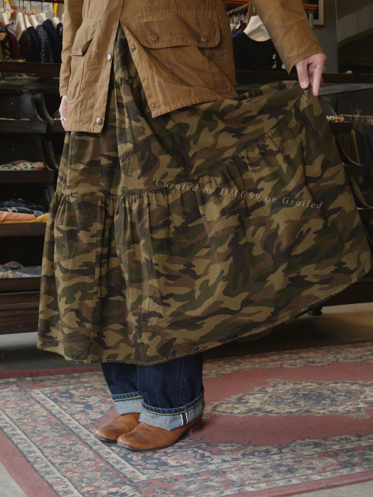 Rockmount Ranch Wear Rockmount Camouflage Tiered Skirt Size 33" - 1 Thumbnail