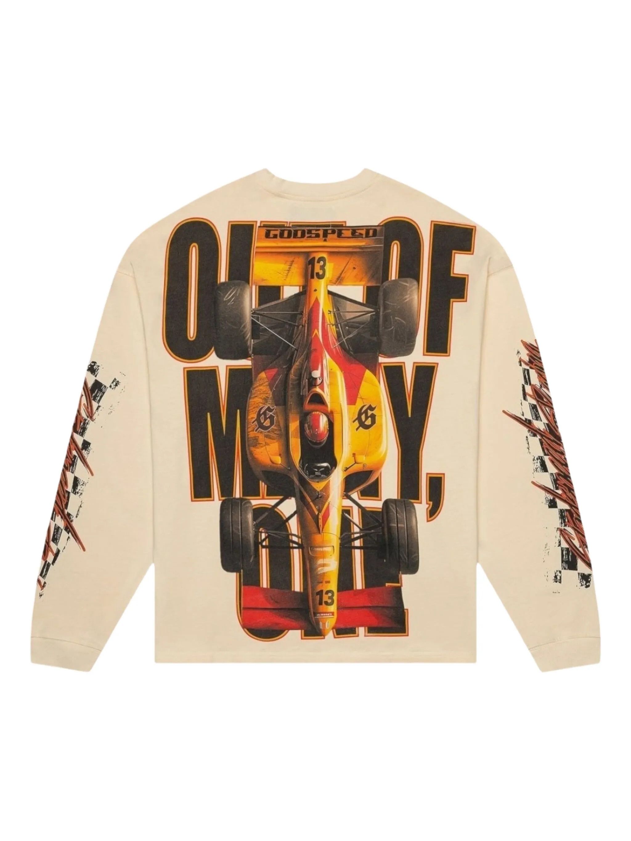 Godspeed Godspeed 'F1 Finishline' LS Bone Tee Size US XL / EU 56 / 4 - 2 Thumbnail