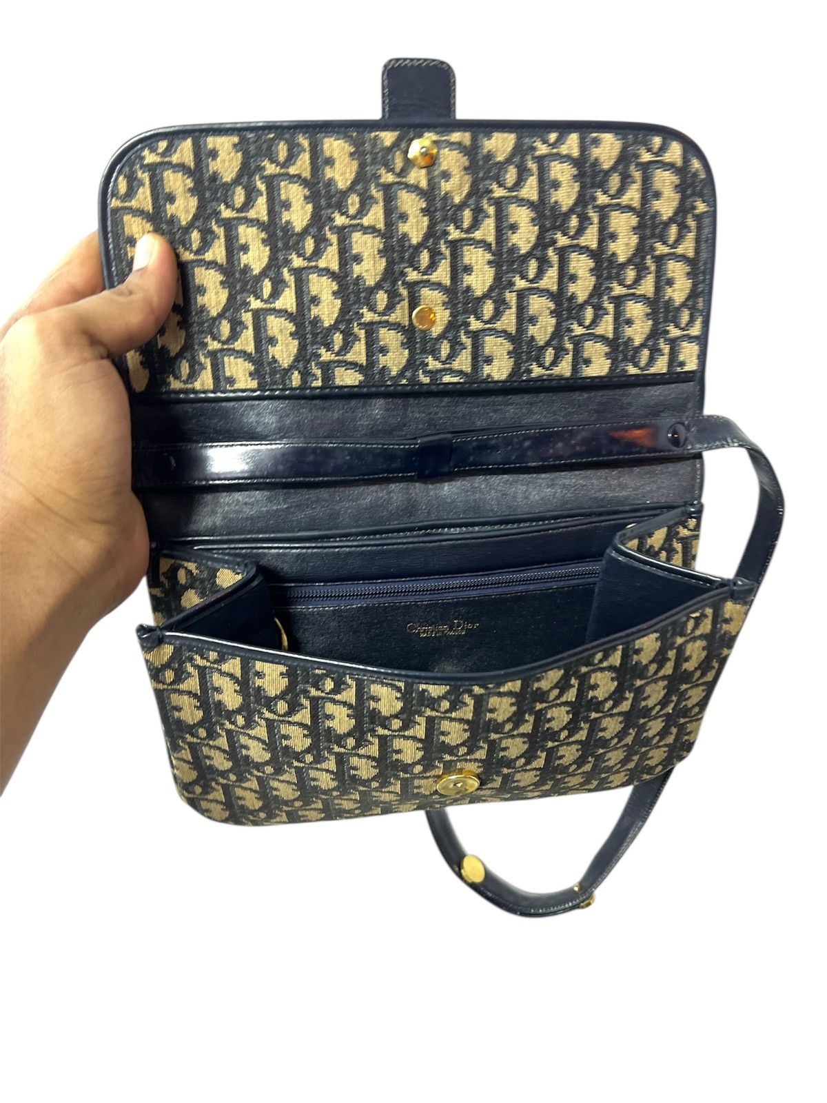 Christian Dior Monsieur VINTAGE DIOR TROTTER CANVAS SHOULDER BAG Size ONE SIZE - 11 Thumbnail