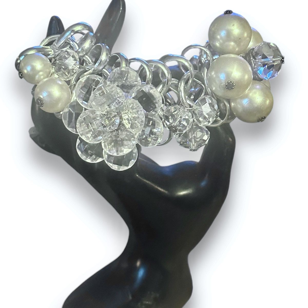 Other Chunky clear bead and pearl flower bracelet Size ONE SIZE - 2 Thumbnail