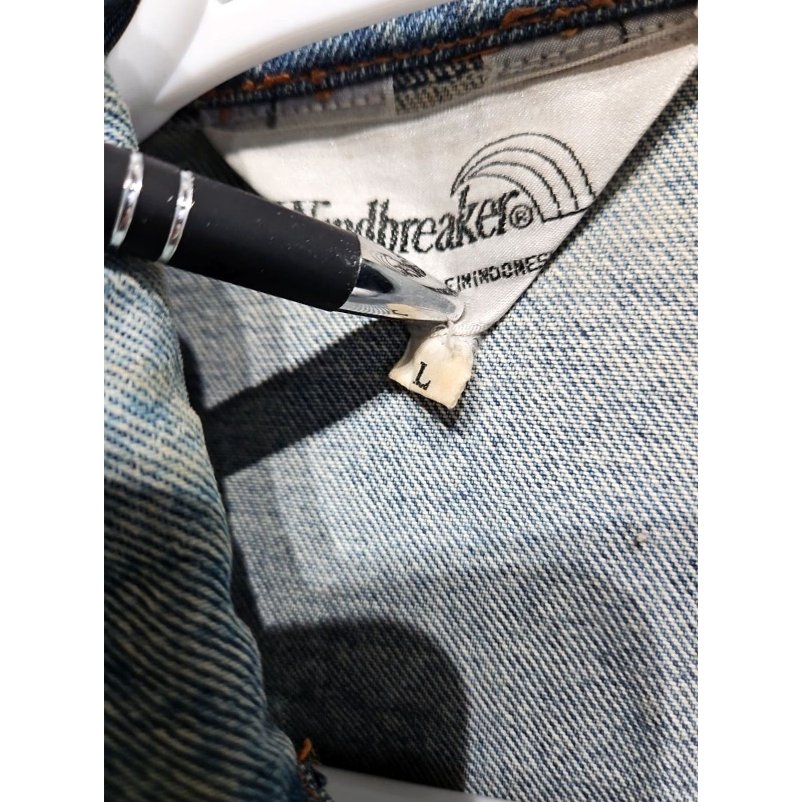 Denime VINTAGE Windbreaker Denim Western Rancher Cowboy Bomber Jacket Coat Mens Large Denim Jacket Blue Windbreaker Mens L Cowboy Western Style Varsity? Size US 33 - 6 Thumbnail