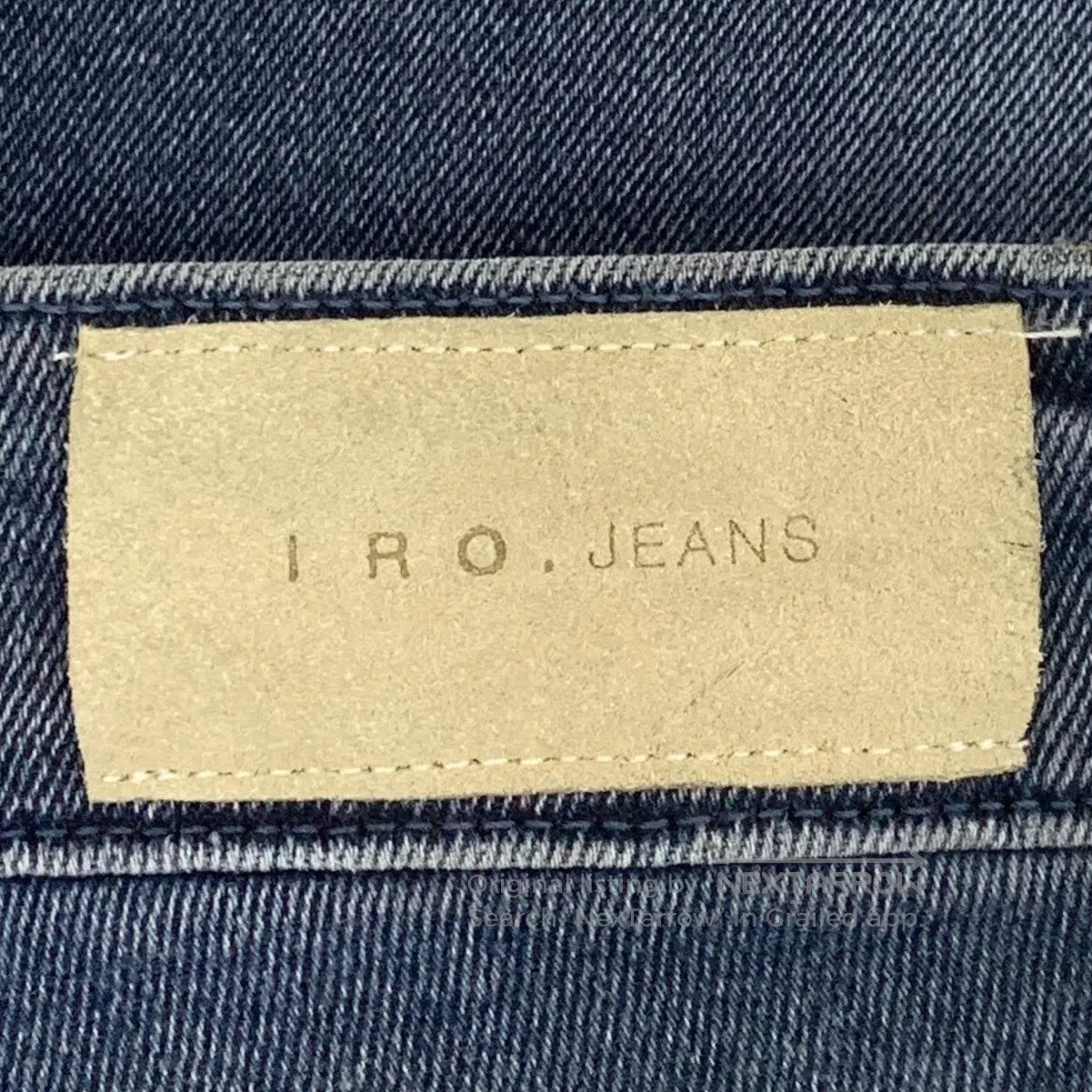 Iro IRO Dark blue denim casual long pants with fringes| Size US 27 - 6 Thumbnail