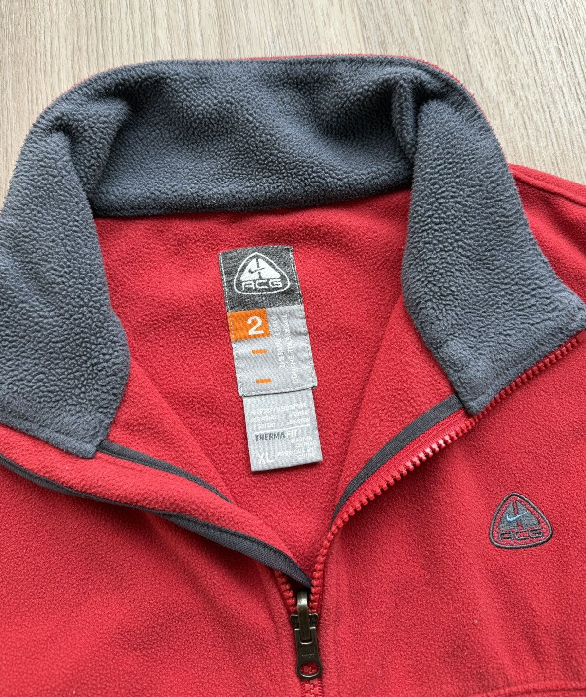 Nike ACG Vintage Nike Acg Red Fleece Vest Therma Fit Size US XL / EU 56 / 4 - 6 Thumbnail
