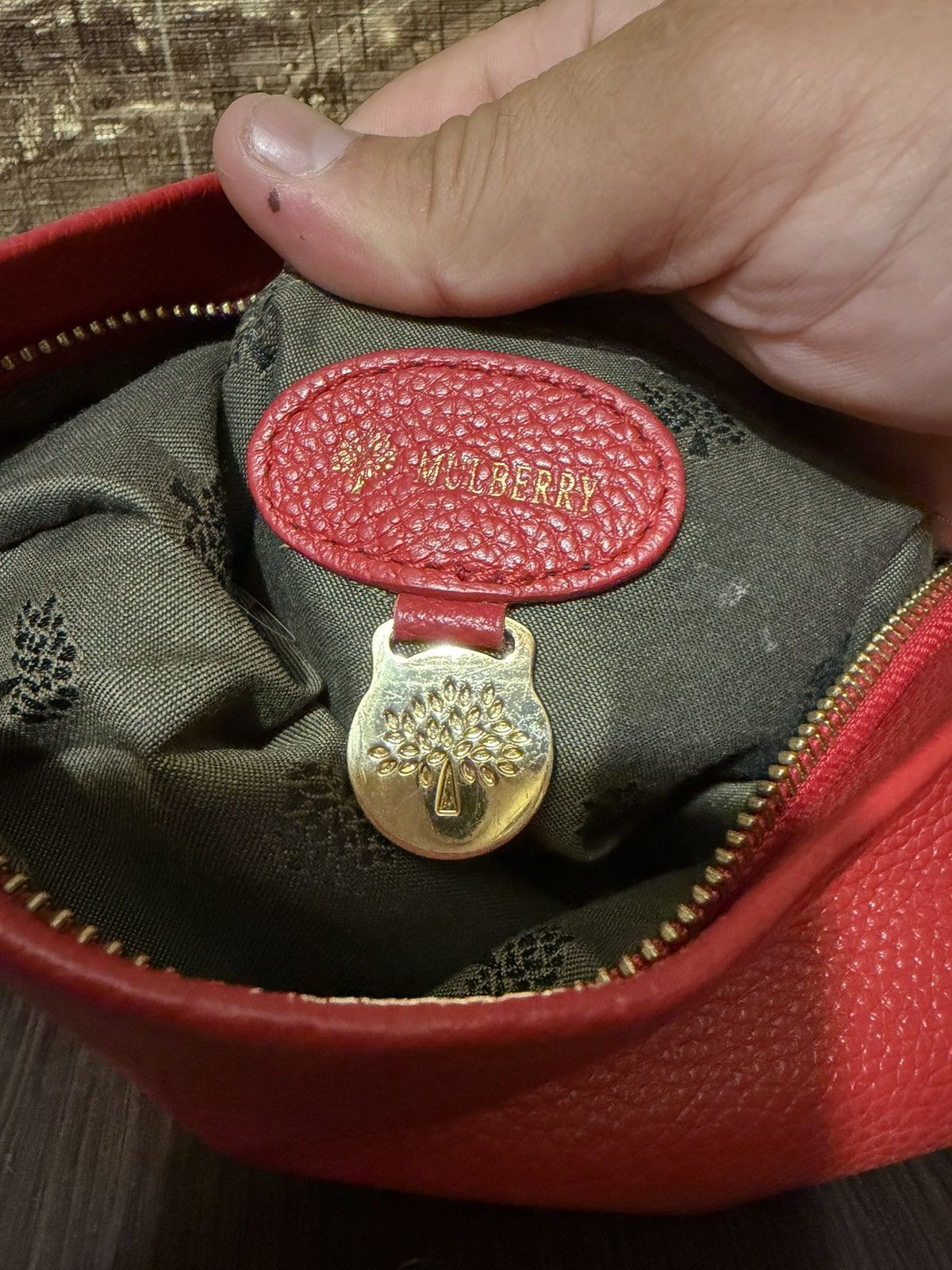 Mulberry Mulberry clutch leather red Size ONE SIZE - 4 Thumbnail