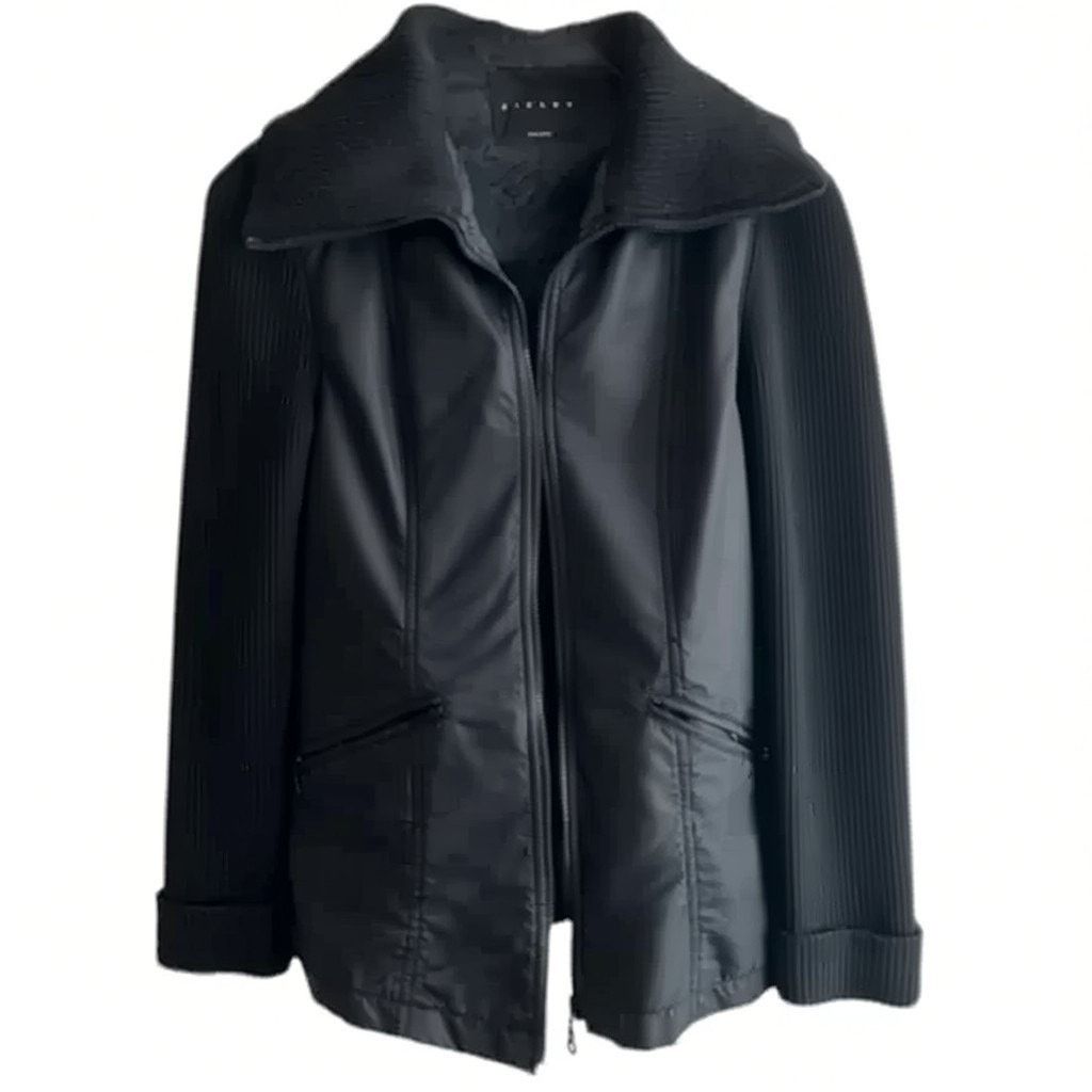 Sisley SISLEY Black Lined Jacket Made in Italy, XS Size XS / US 0-2 / IT 36-38 - 7 Thumbnail