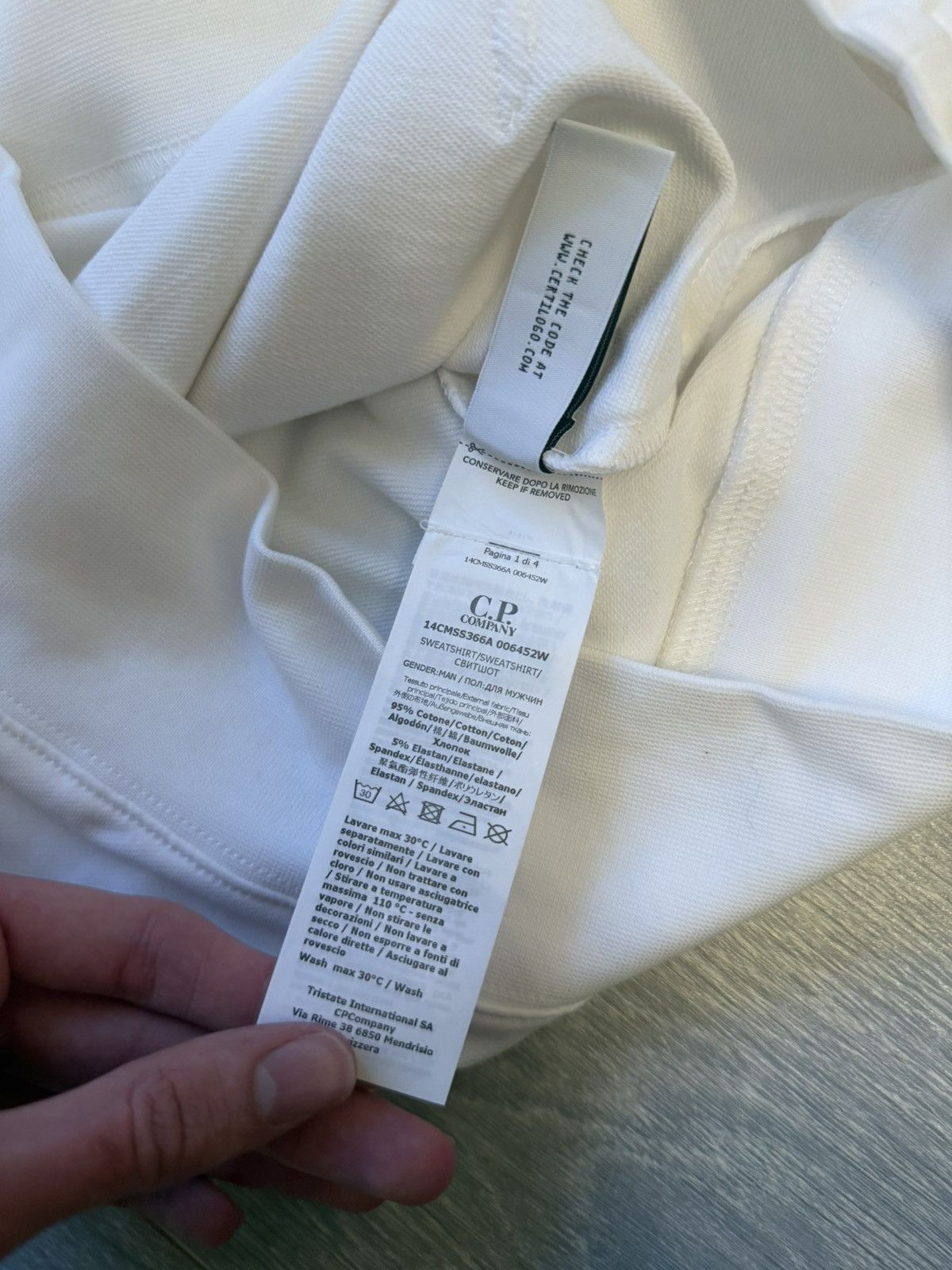 C.P. Company CP Company White Basics Pullover Brand New Size XS Hoodie Size US XS / EU 42 / 0 - 8 Thumbnail