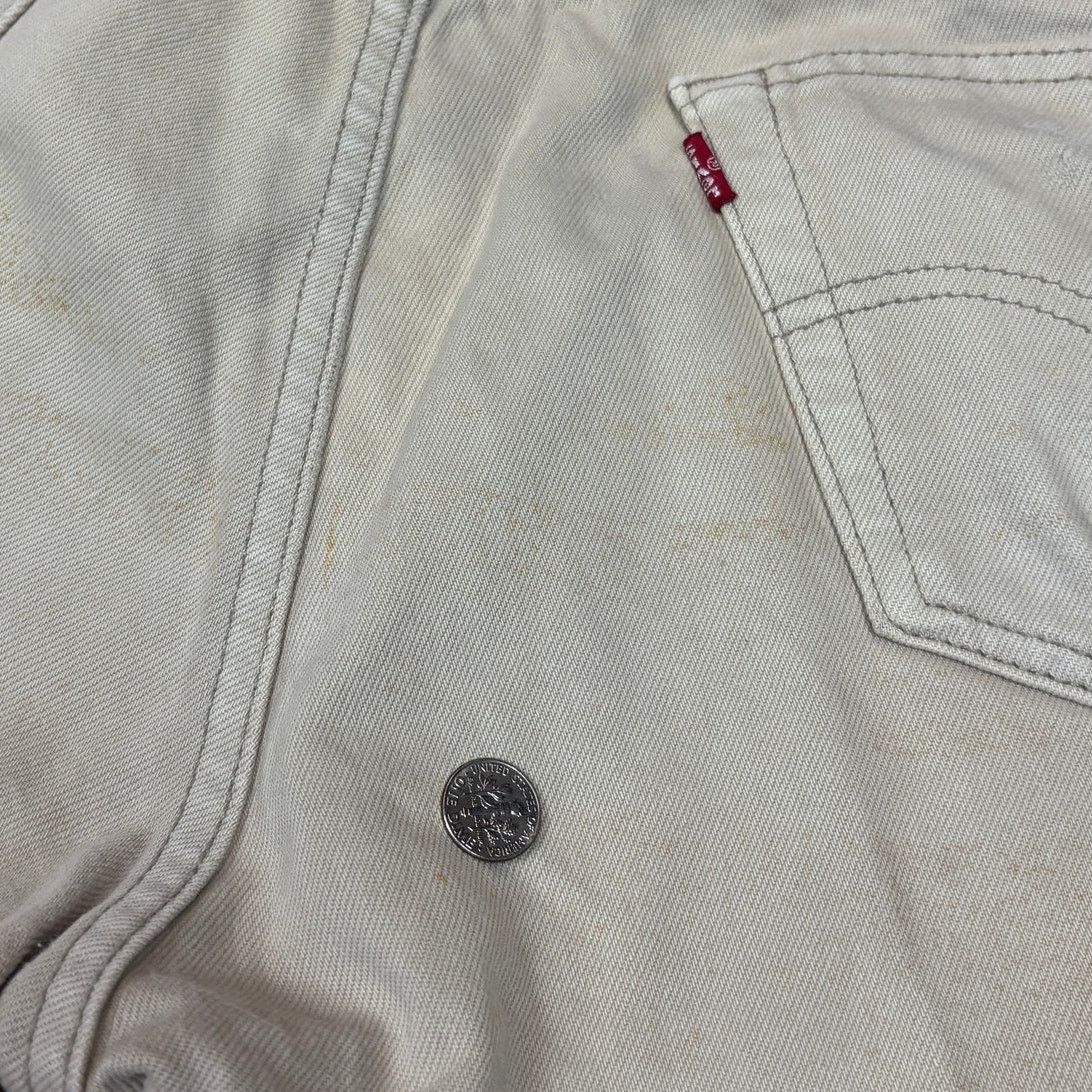Levi's × Vintage Vintage 90s Levi's 501 Straight Leg Beige Denim Jeans 36x30 Size US 36 / EU 52 - 13 Thumbnail