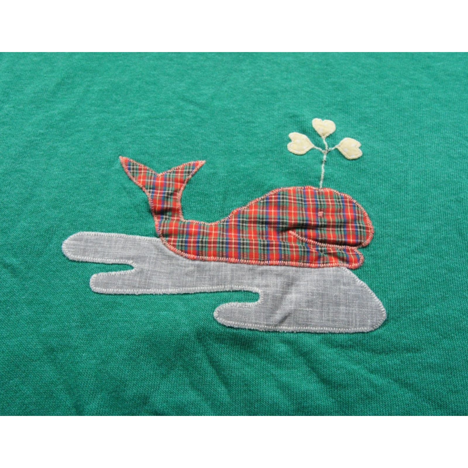 Vintage Vintage Raglan Sweatshirt Adult Large Green Crewneck 80s Sweater Patchwork Whale Size US L / EU 52-54 / 3 - 3 Thumbnail