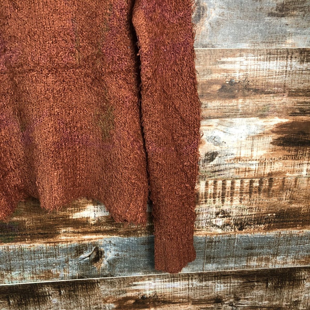 Japanese Brand DLL Creer Brown shaggy fur vintage Knitwear #C056 Size M / US 6-8 / IT 42-44 - 16 Thumbnail