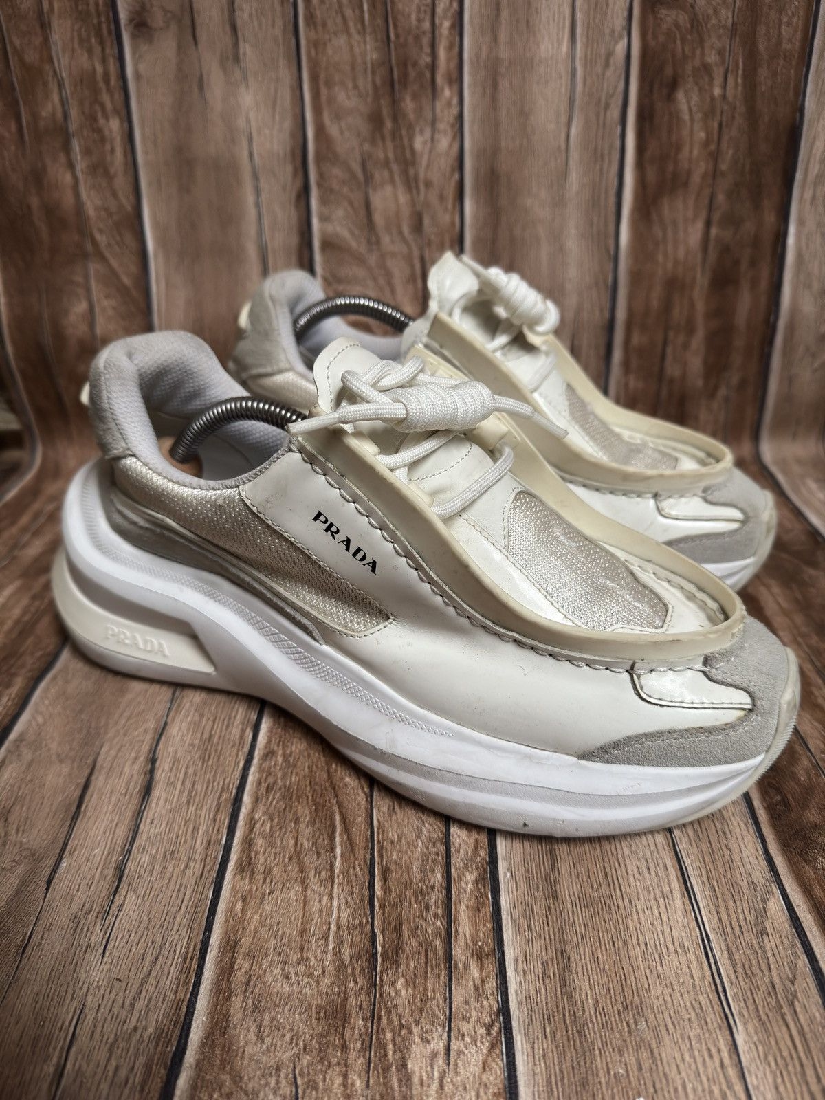Prada panelled chunky suede sneaker Size US 7.5 / EU 40-41 - 1 Thumbnail