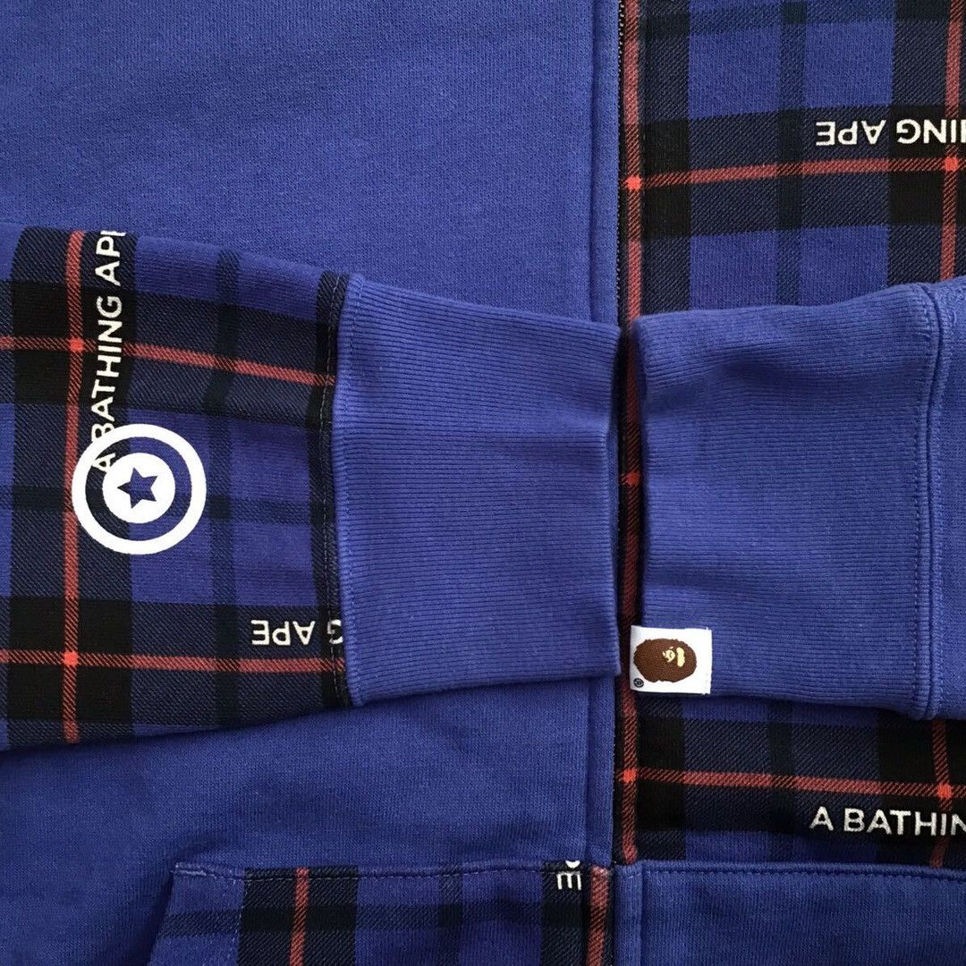 Bape BAPE Crazy Check shark full zip hoodie a bathing ape Size US M / EU 48-50 / 2 - 6 Thumbnail