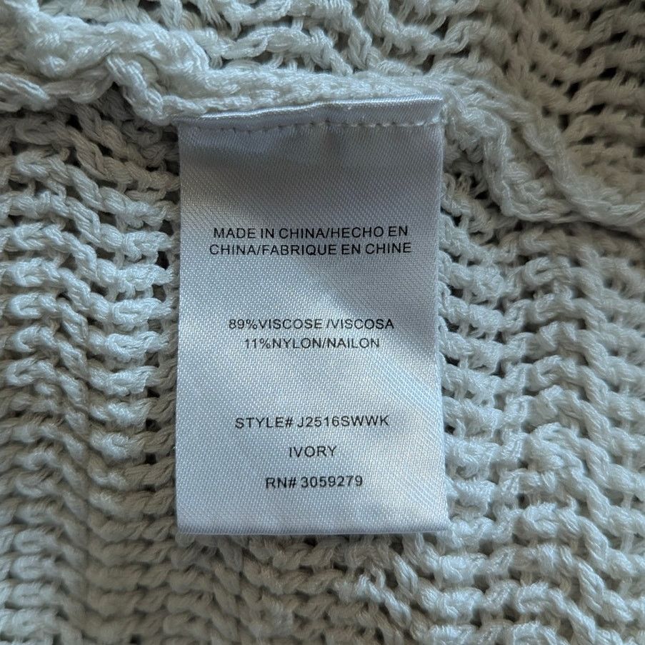 Other Weekend Los Angeles Iman Ivory Knit Button Down Cardigan Size L / US 10 / IT 46 - 7 Thumbnail
