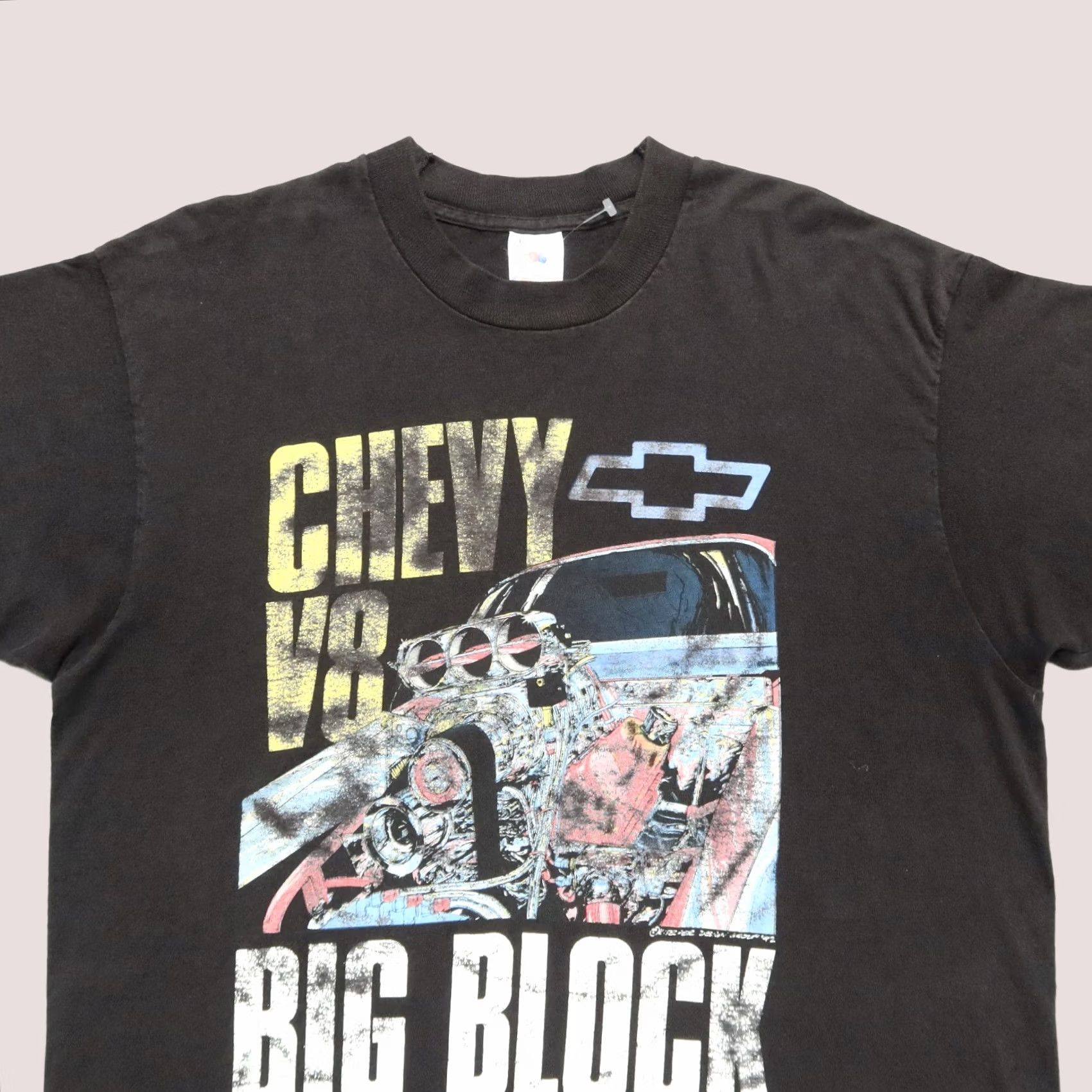 Fruit Of The Loom Vintage Chevrolet Chevy V8 Big Block Engine Shirt L Mens Black Size US L / EU 52-54 / 3 - 1 Thumbnail