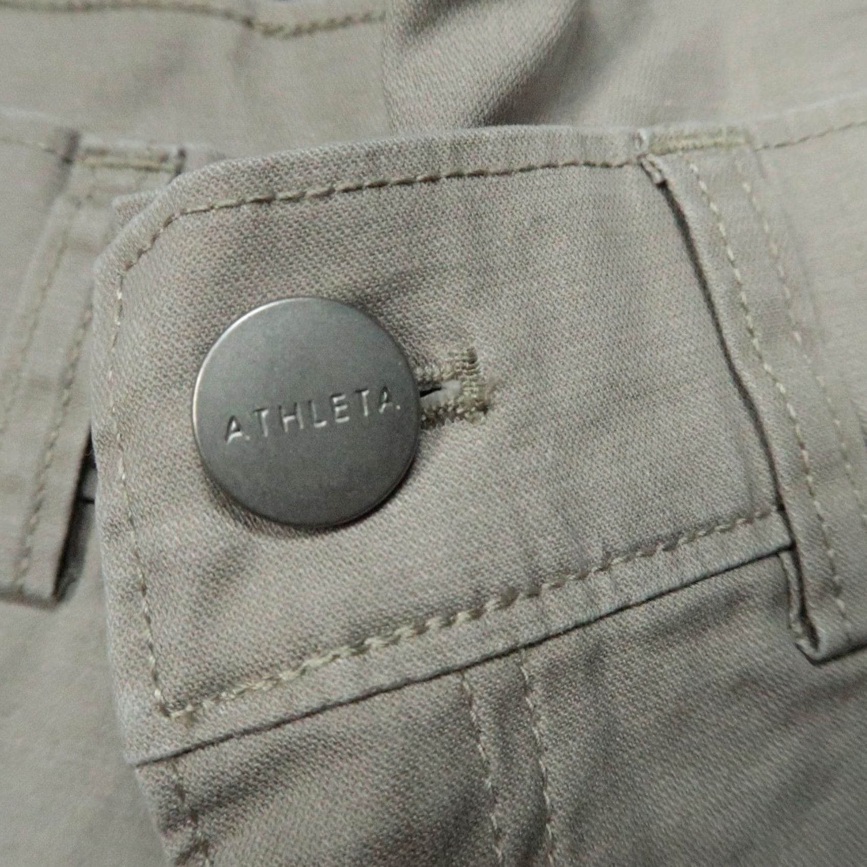 Athleta Athleta Pants Womens 0 Beige Stripe Summit Cargo Stretch Zip Pocket Size 25" / US 0 / IT 36 - 5 Thumbnail