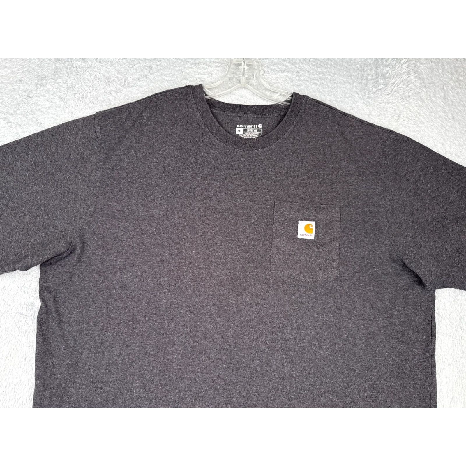 Carhartt VINTAGE Carhartt Shirt Men 2XL Gray Short Sleeve Crew Neck Cotton Blend Pockets Logo Embroidered Size US XXL / EU 58 / 5 - 4 Thumbnail