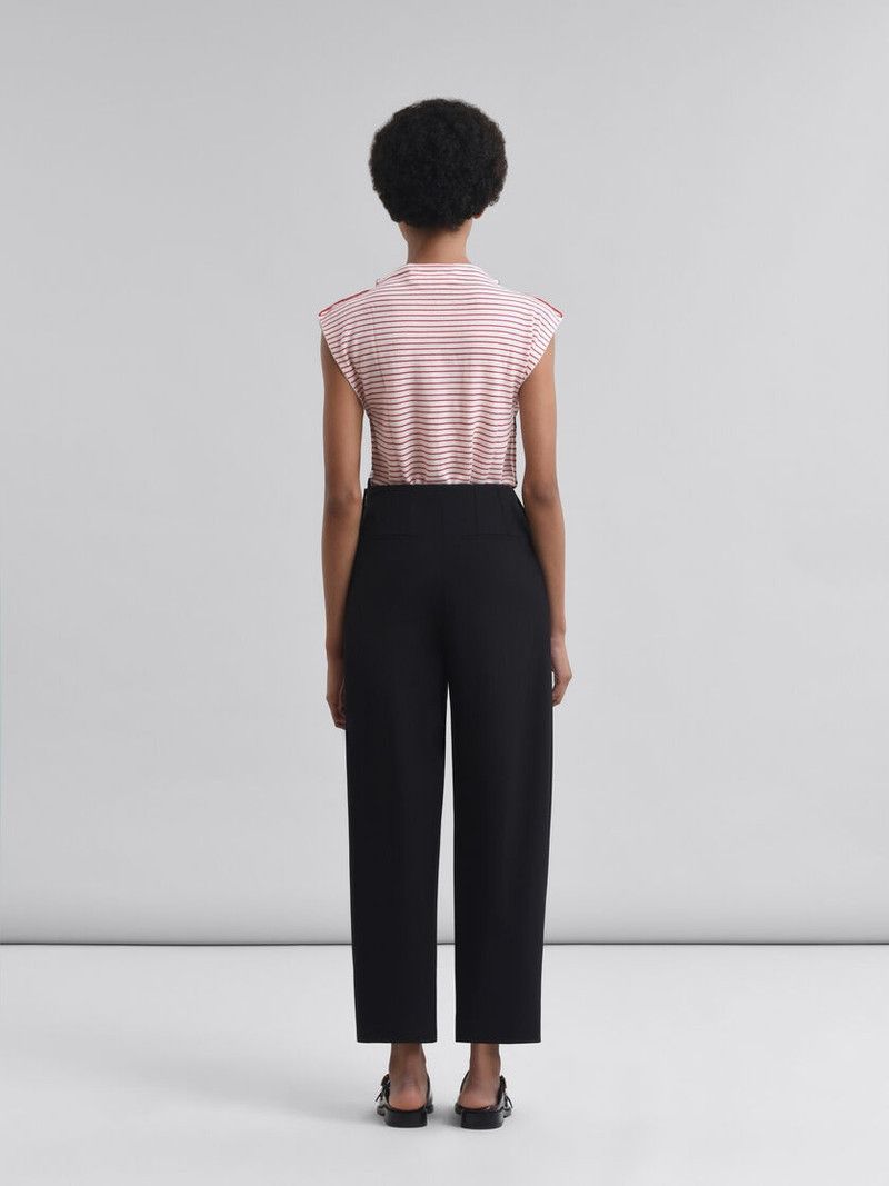 Marni o1w1db10426 Wool Blend Trousers in Black Size 27" / US 4 / IT 40 - 3 Thumbnail