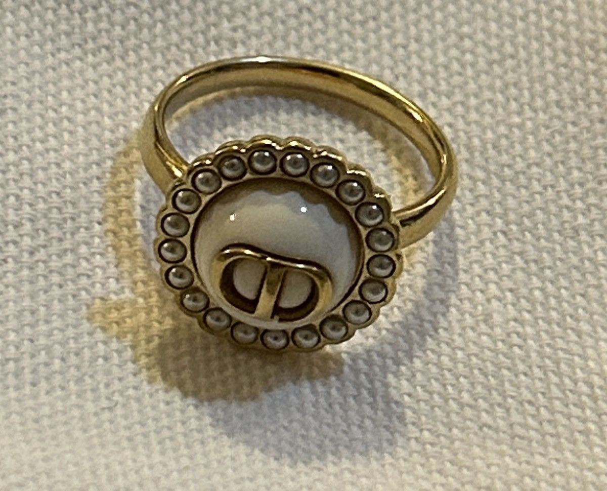 Dior Dior PETIT CD BAROQUE RING Gold-Finish Metal Size ONE SIZE - 8 Thumbnail